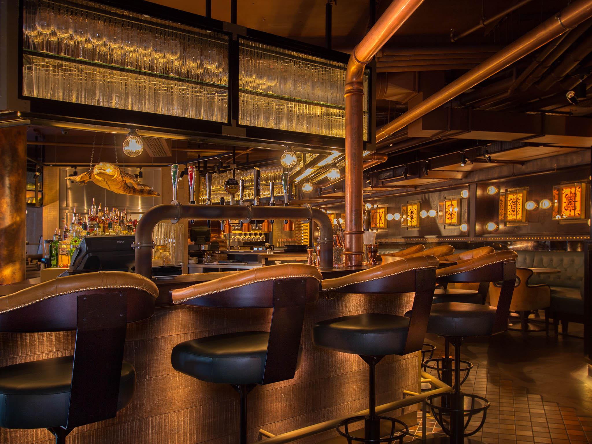The Broadgate restaurant sits in the middle of a purpose-built circular food court attached to Liverpool Street station