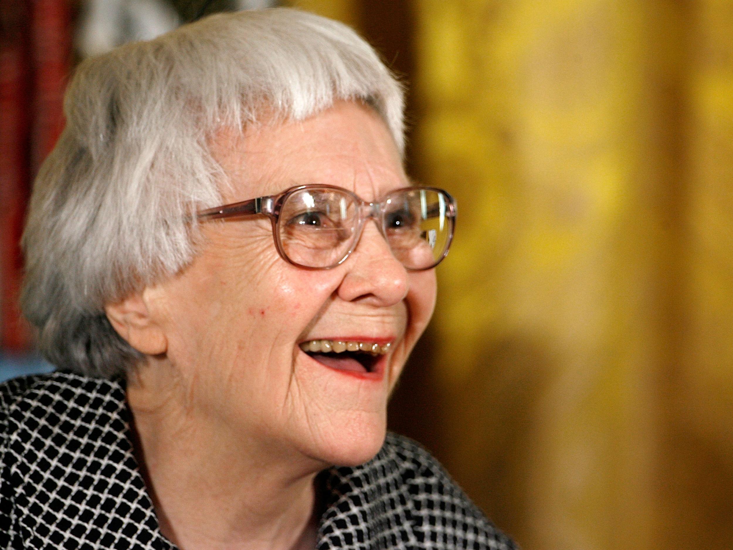 Pulitzer Prize winner and 'To Kill A Mockingbird' author Harper Lee smiles before receiving the 2007 Presidential Medal of Freedom