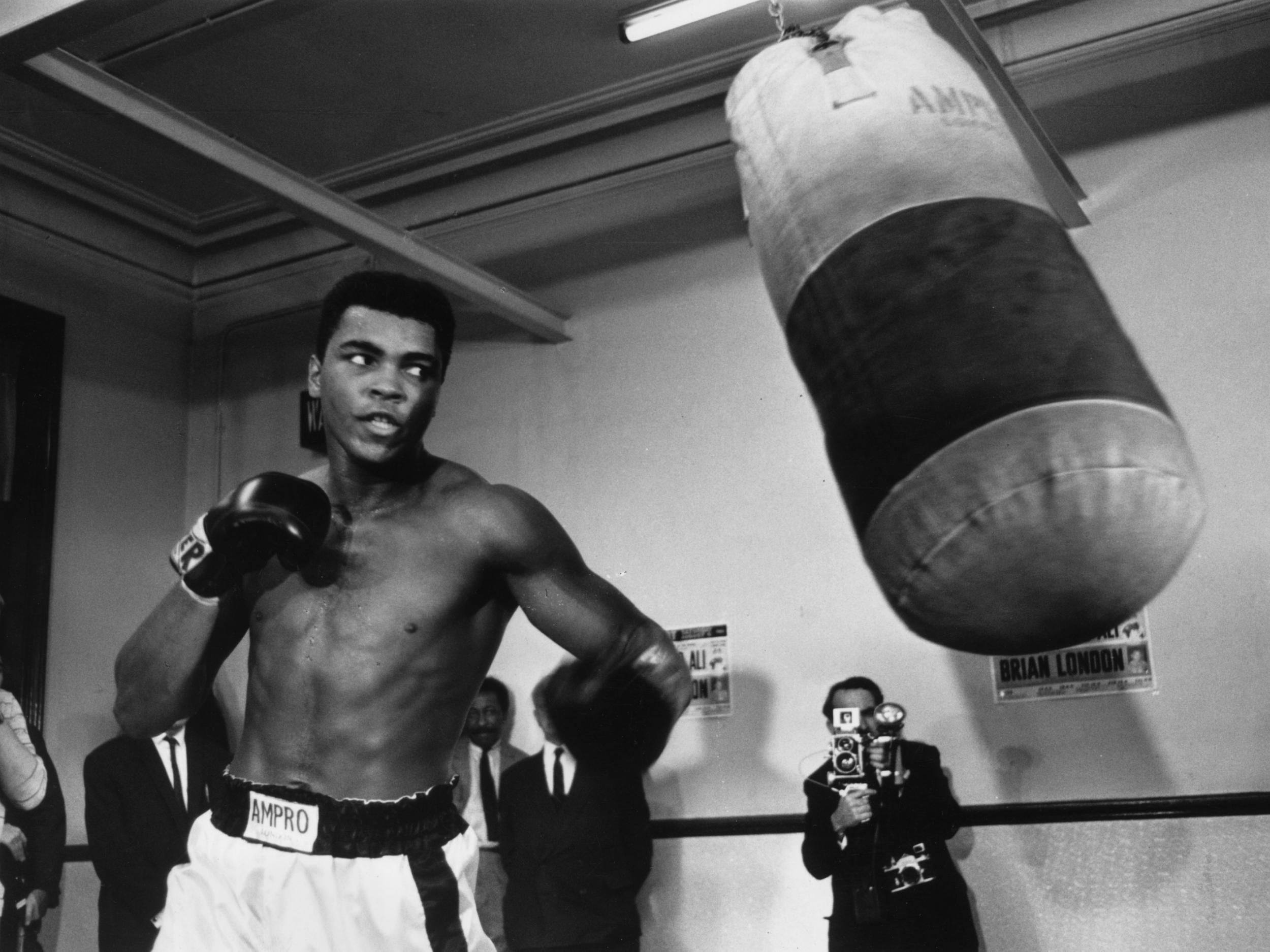 4th August 1966: American boxer Muhammad Ali, born Cassius Marcellus Clay Jnr in training for his upcoming fight against Brian London