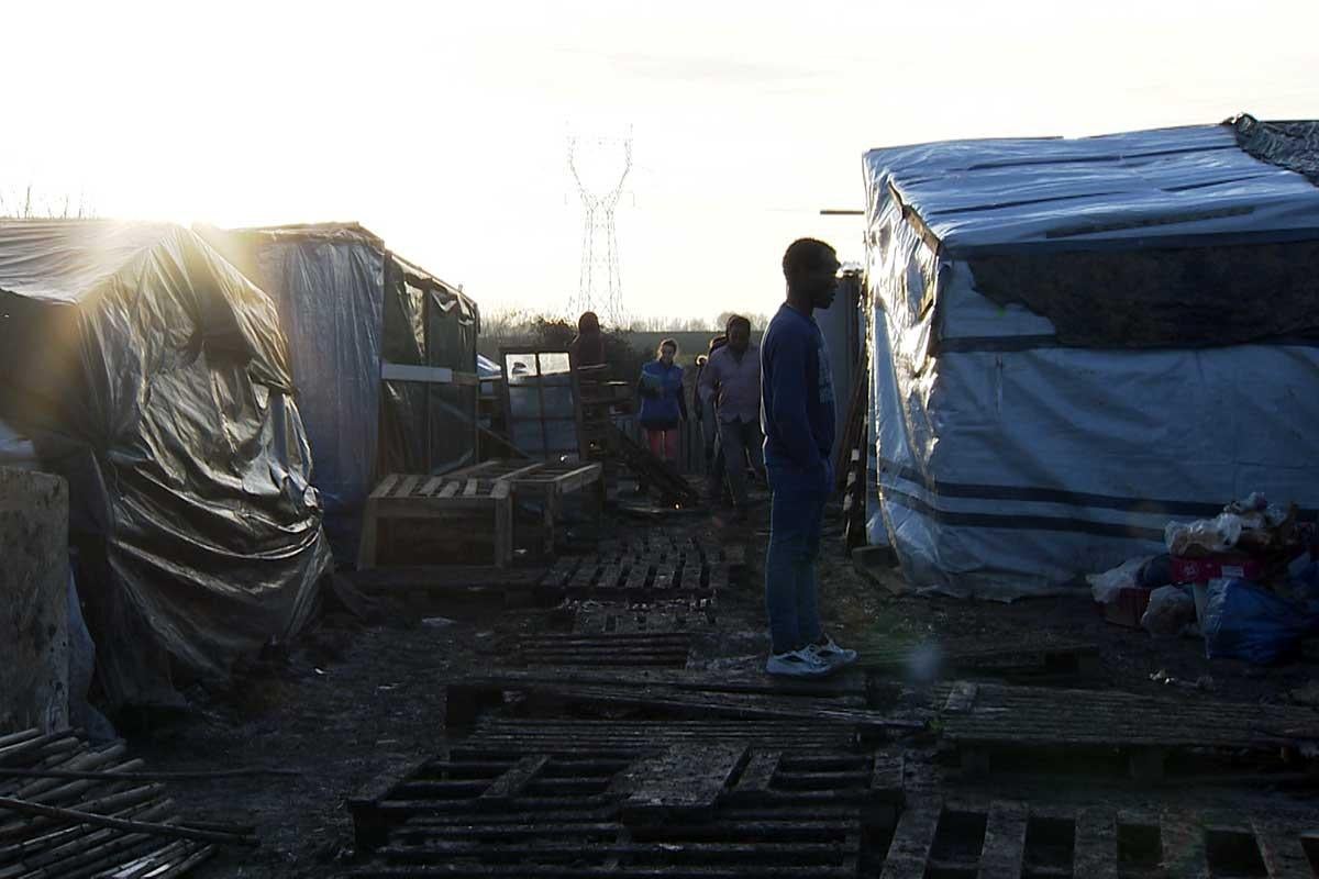 A camp in Norrent-Fontes has become home to more than 120 refugees