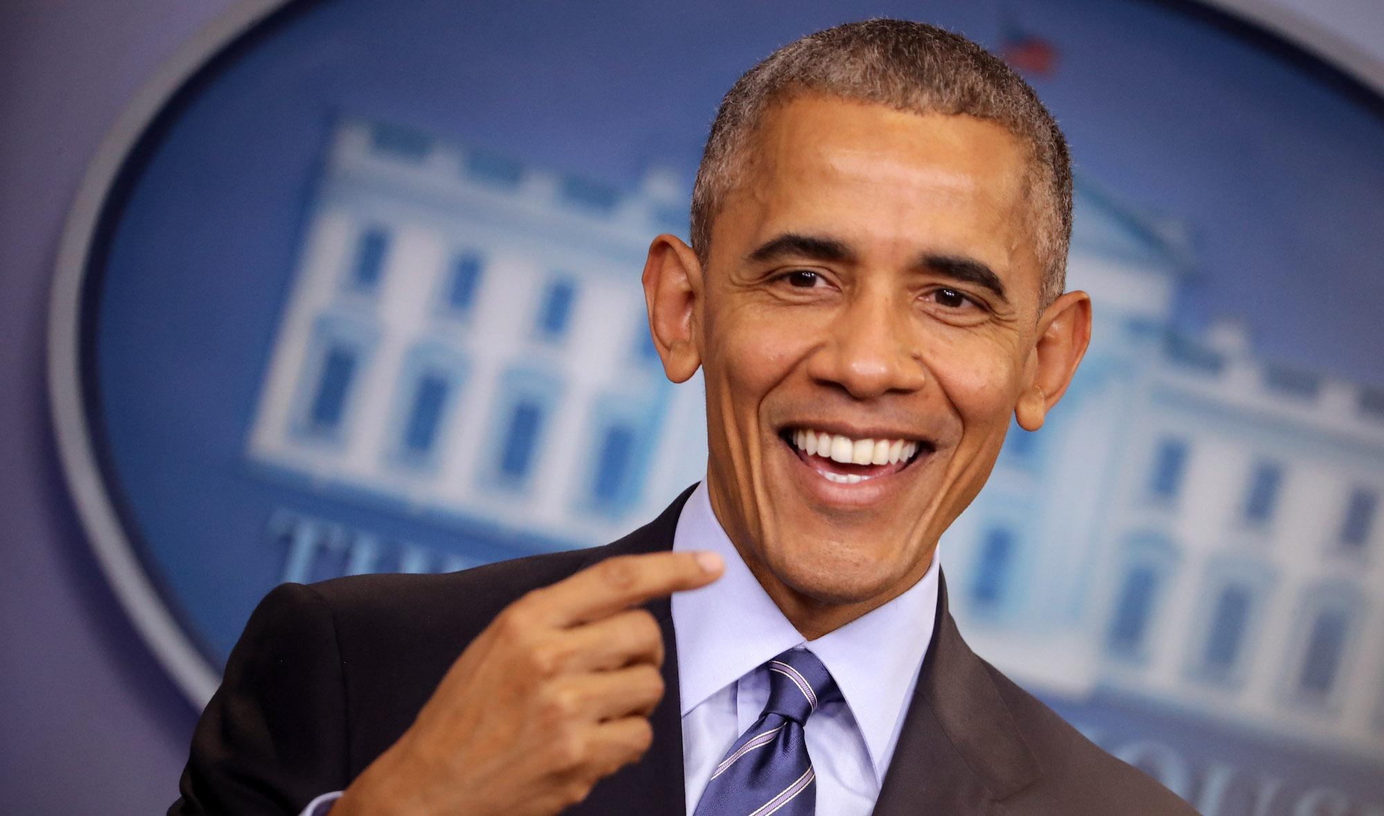 President Barack Obama smiles as he answers questions during a news conference in the Brady Press Breifing Room at the White House December 16, 2016 in Washington, DC. In what could be the last press conference of his presidency, afterwards Obama will be leaving for his annual family vacation in Hawaii.