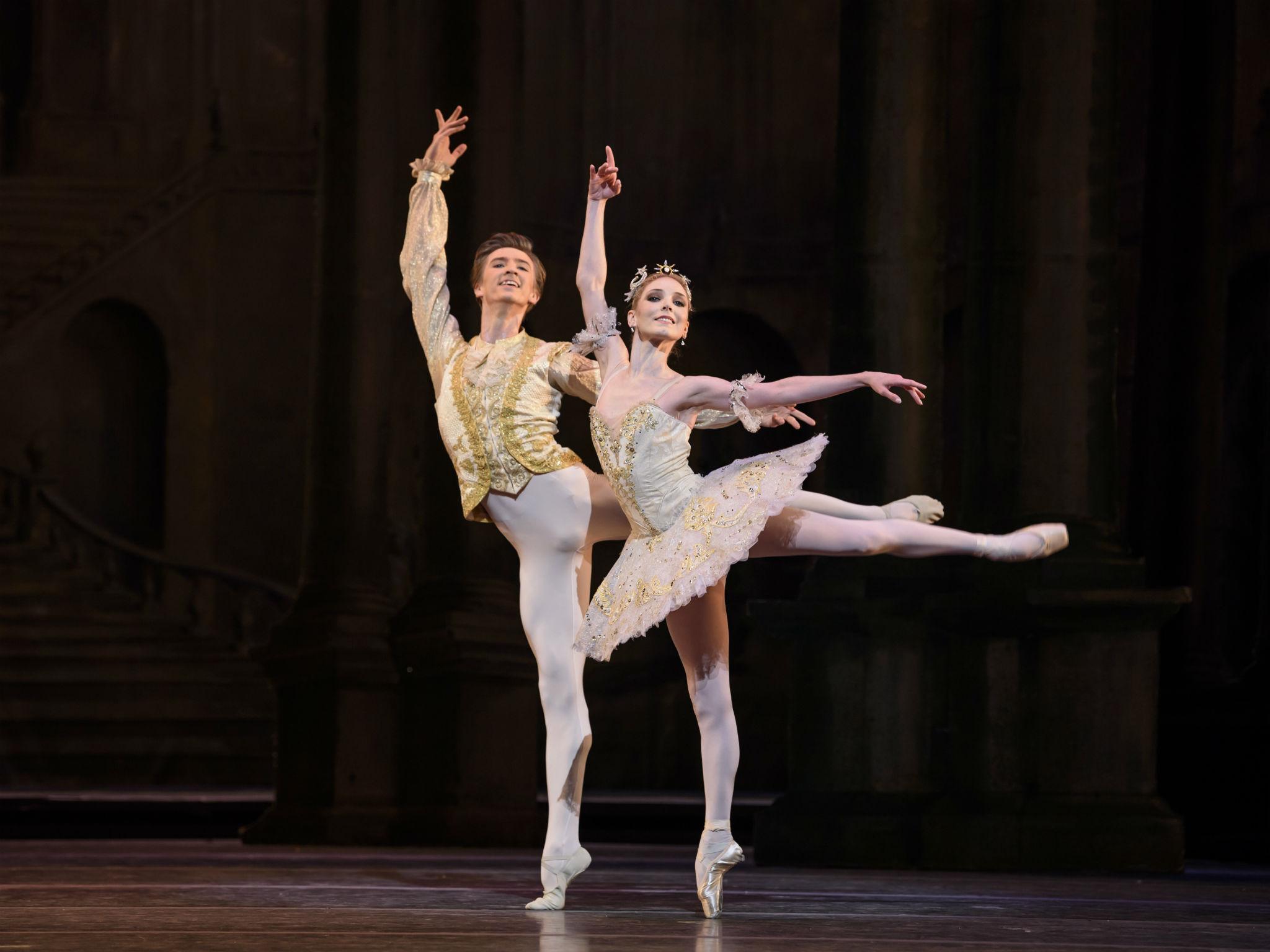 Vadim Muntagirov as Prince Florimund and Sarah Lamb as Princess Aurora in The Sleeping Beauty