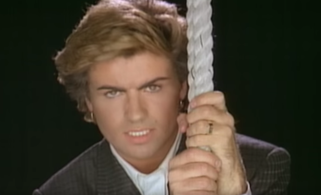 George Michael in the video for 'Careless Whisper'