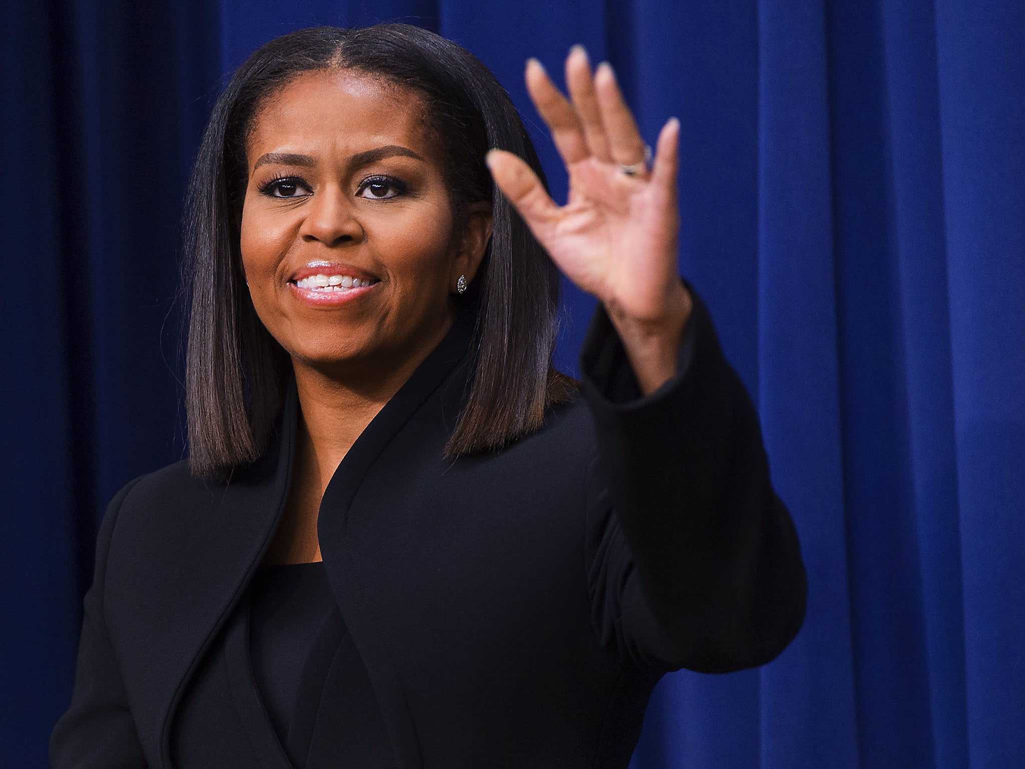 Ms Obama was one of the most popular figures in the 2016 election, appearing alongside Hillary Clinton on the campaign trail