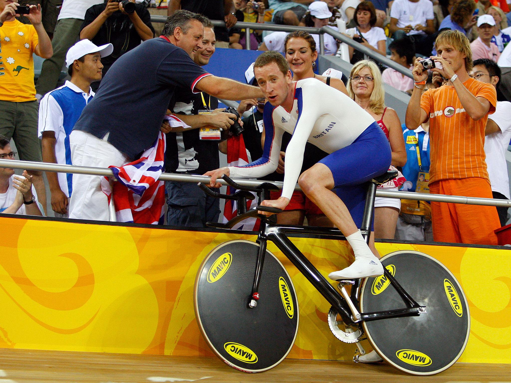 Defends Olympic Individual Pursuit title with gold in Beijing. Two days later wins gold in the Team Pursuit alongside Ed Clancy, Geraint Thomas and Paul Manning.