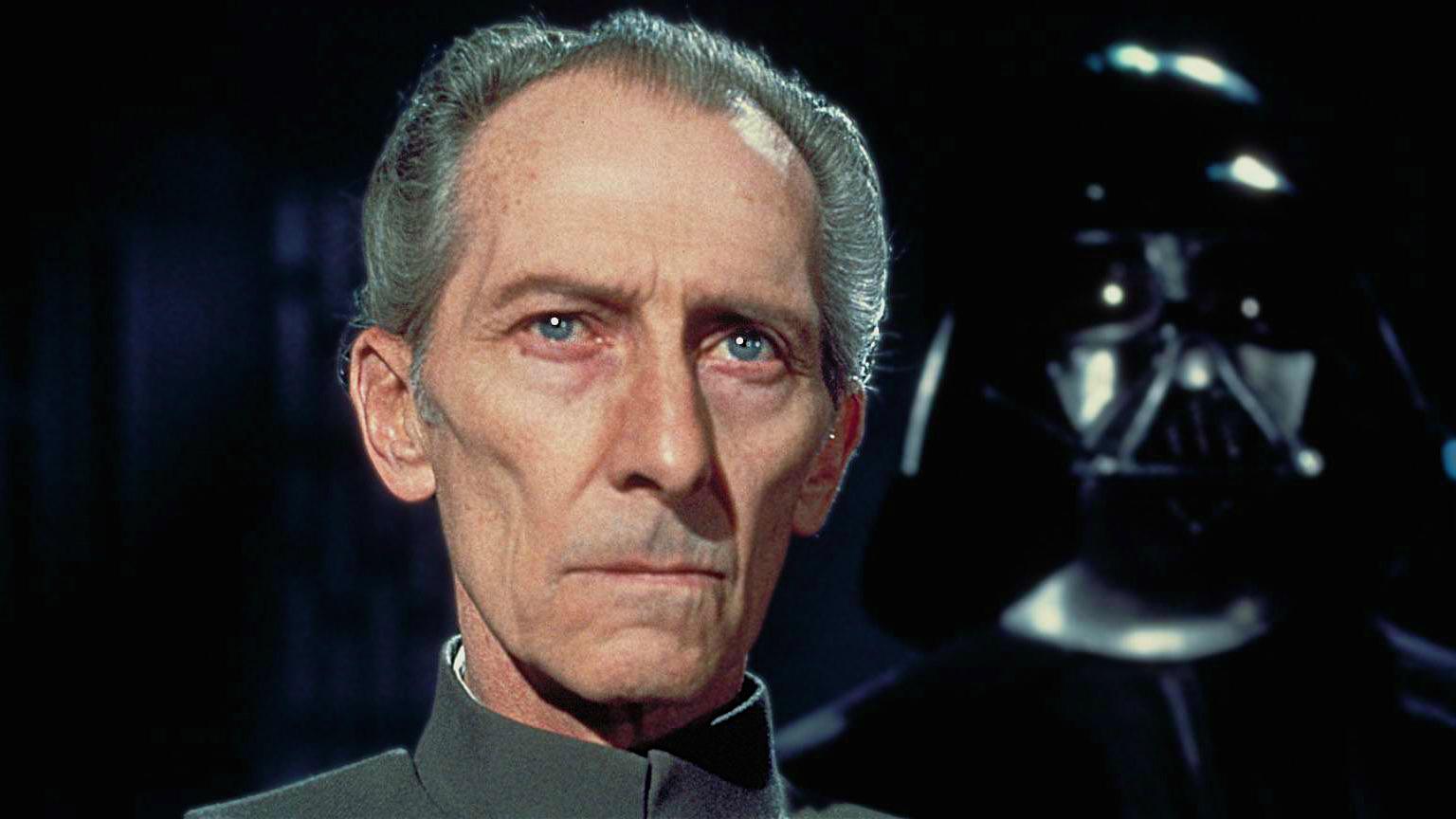 Peter Cushing as Grand Moff Tarkin in the original 1977 Star Wars movie