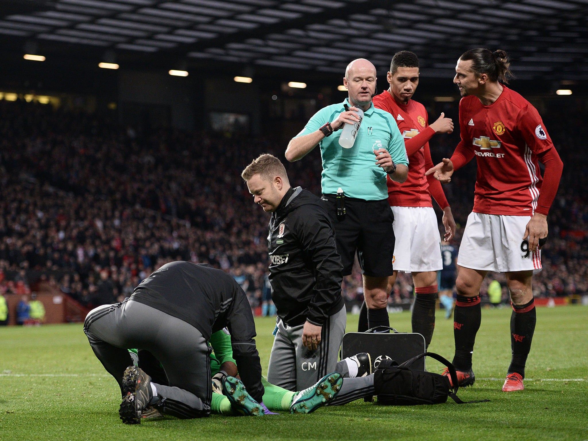 Ibrahimovic was left incredulous by referee Mason's decision to rule out his goal