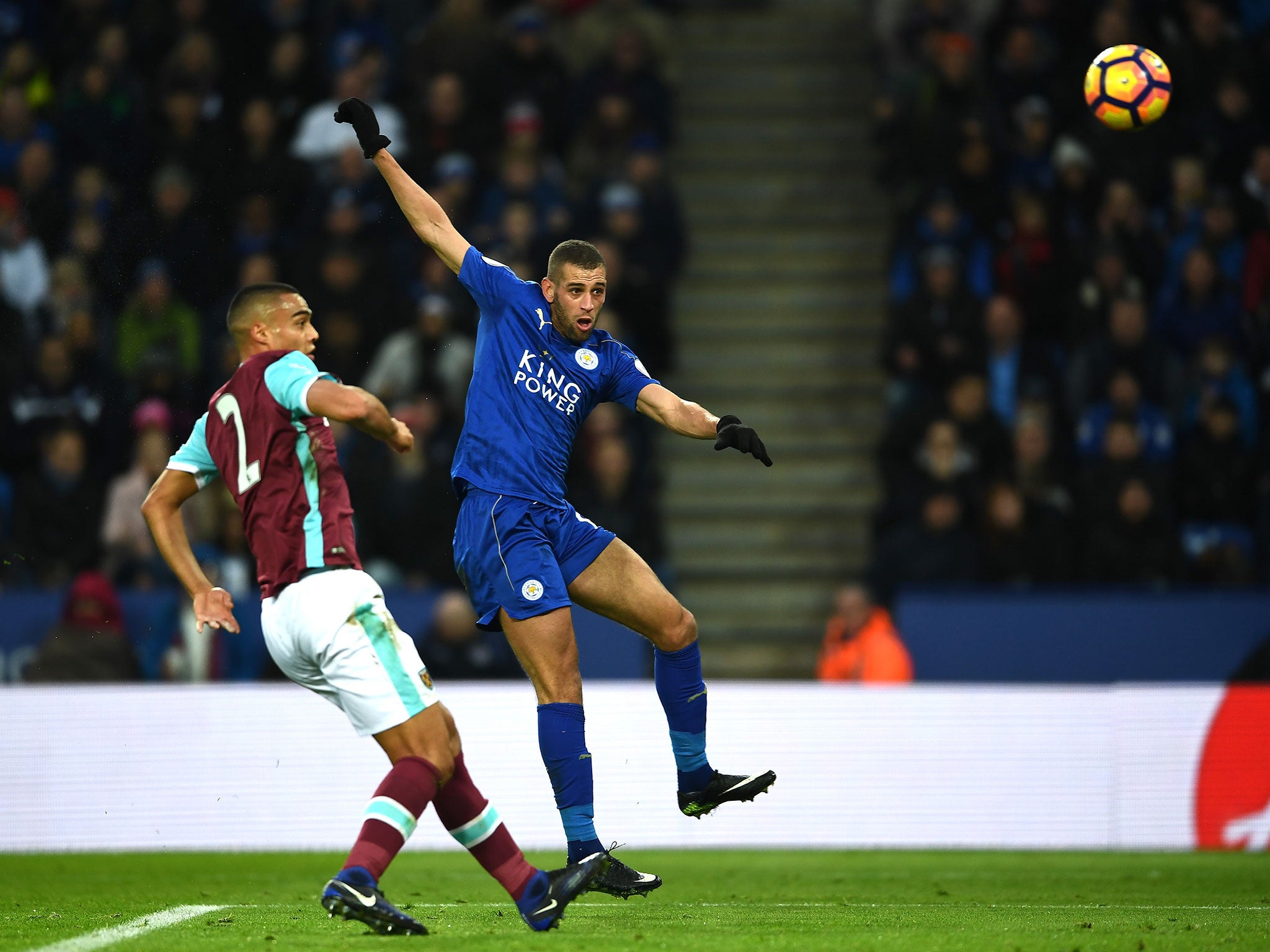 Islam Slimani puts Leicester ahead against West Brom