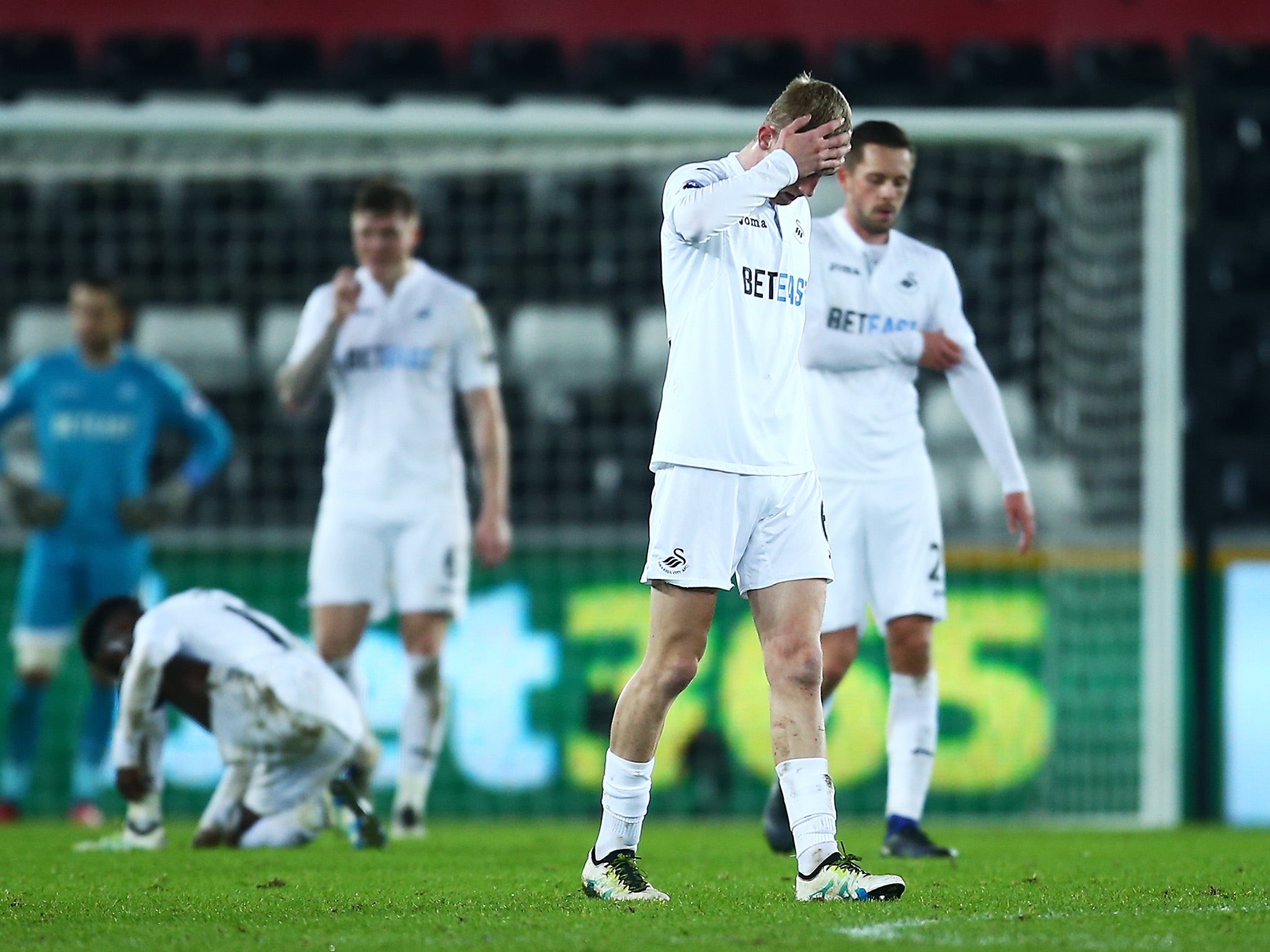 Swansea will begin the new year as the Premier League's basement club