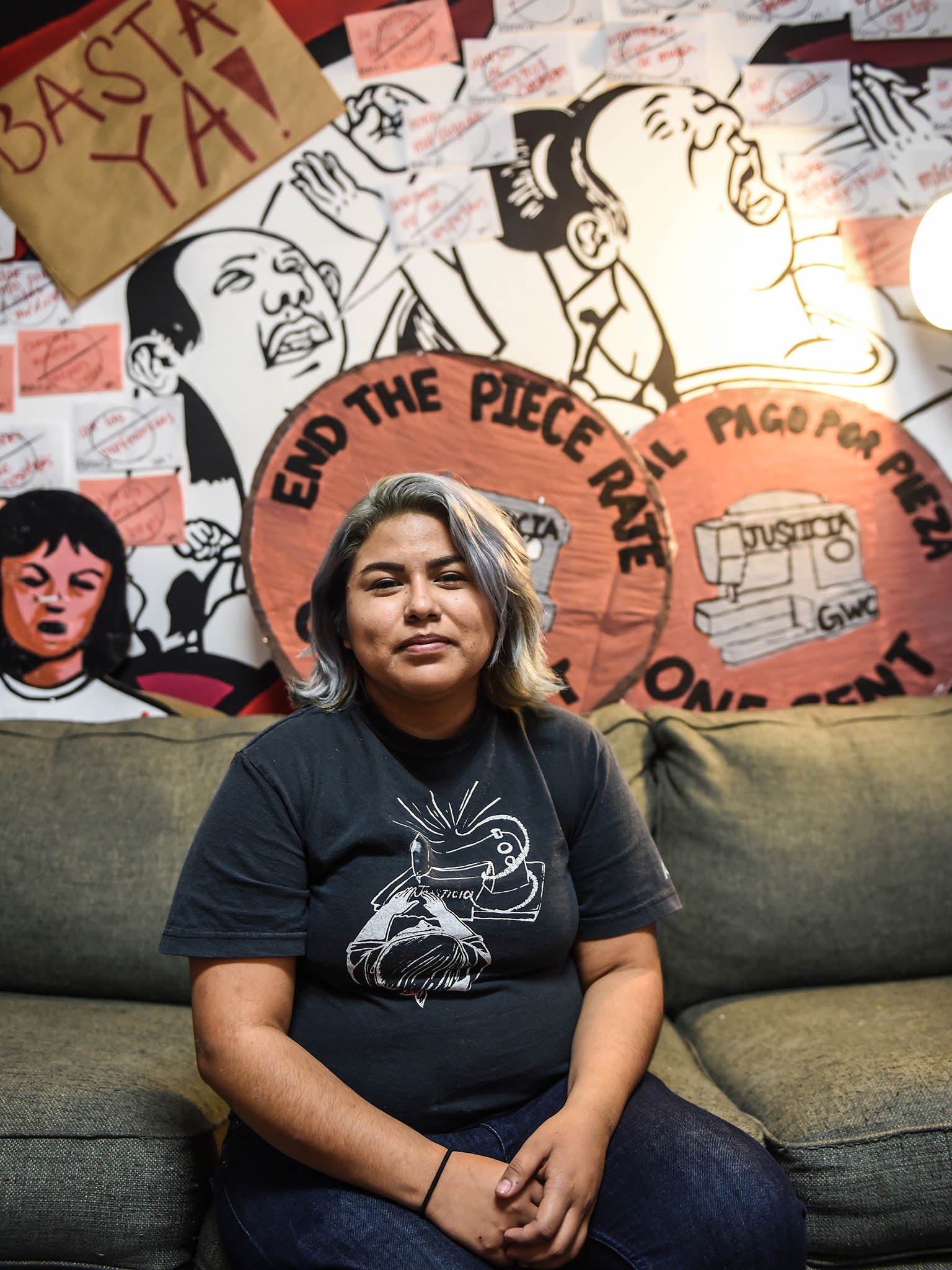 &#13;
Mariela Martinez, 24, is an organiser for the Garment Worker Centre &#13;