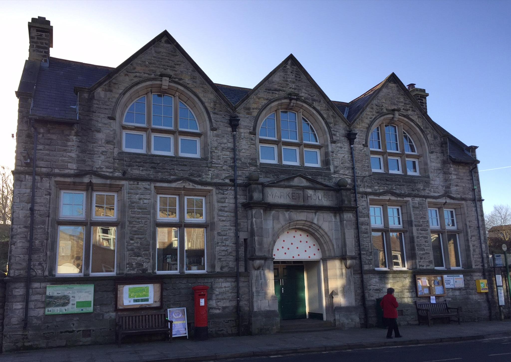 A general view of the Market House in Hawes, North Yorkshire. The building houses the second-hand bookshop Bloomingdales, run by Steve Bloom, who charges a 50p entry fee and has been branded "the bookseller from hell"