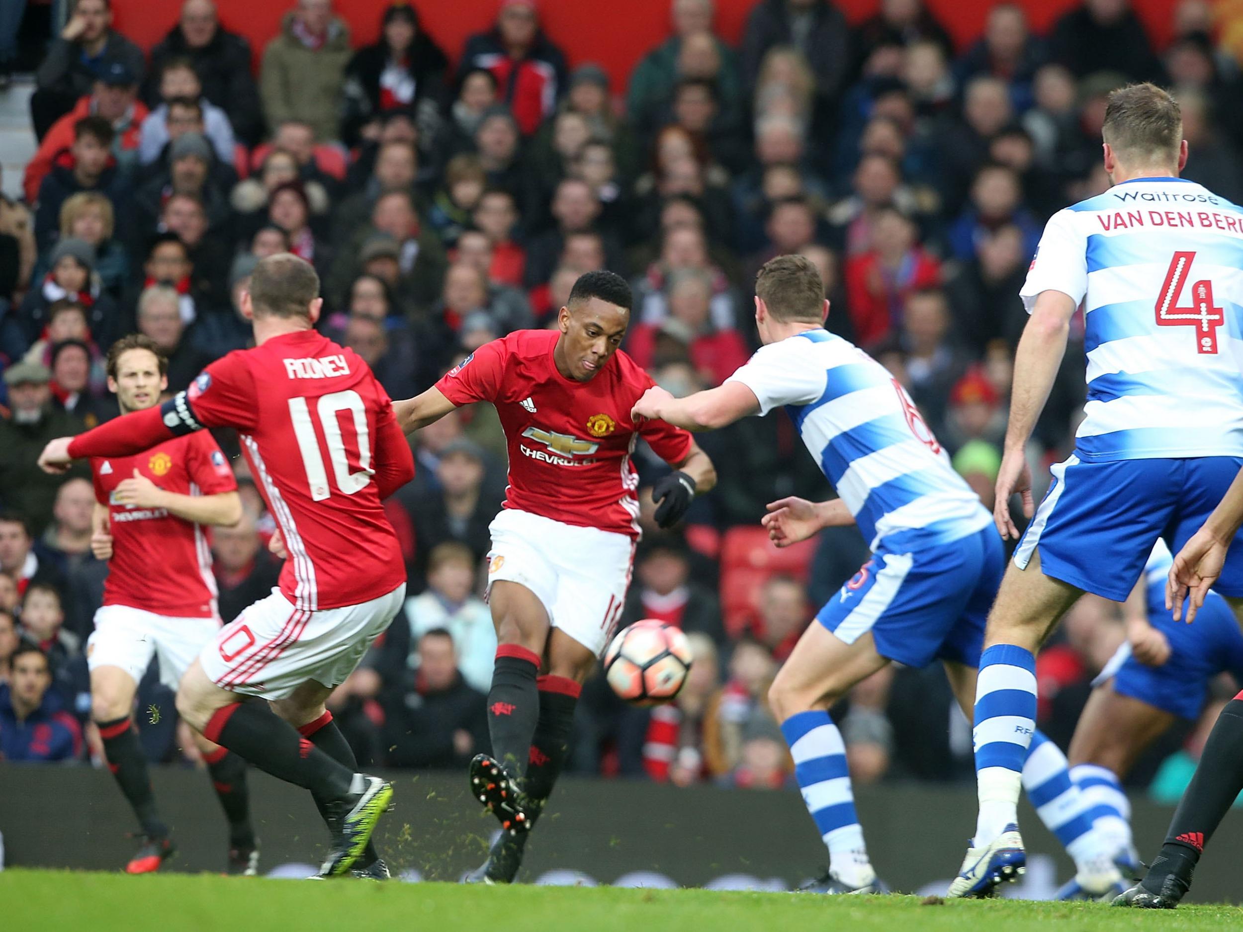 Martial doubled the Red Devils' lead in the first half