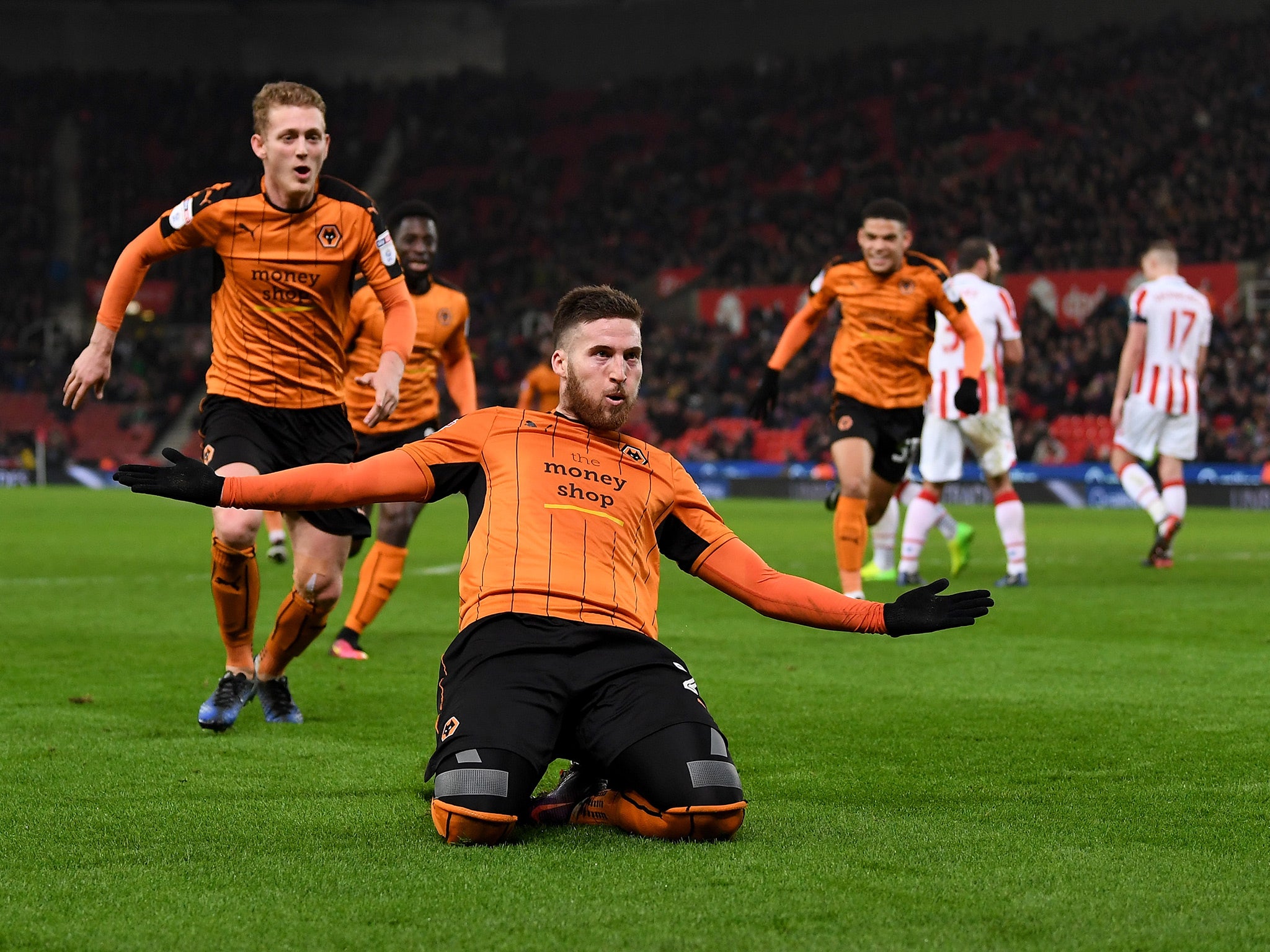 Matt Doherty's strike sealed Stoke's exit at the hands of Wolves