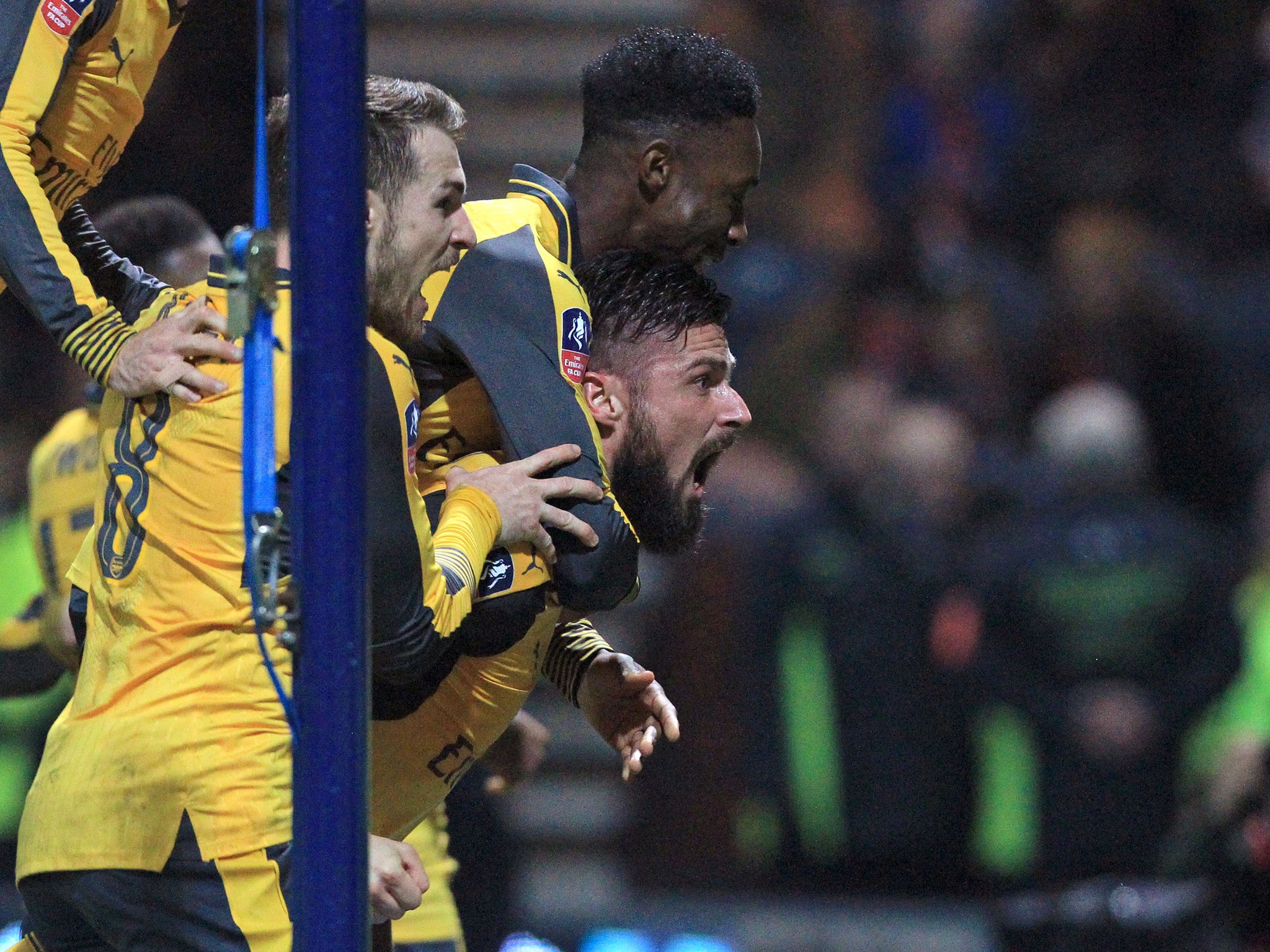 Giroud broke Lancastrian hearts with his late finish