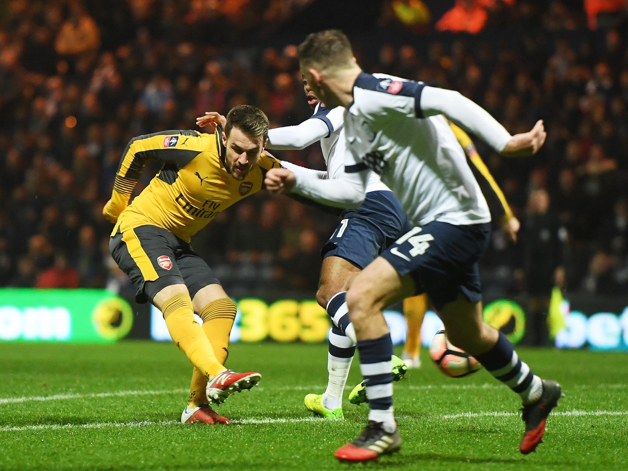 &#13;
Ramsey caught Preston cold with his equaliser shortly after half-time (Getty)&#13;