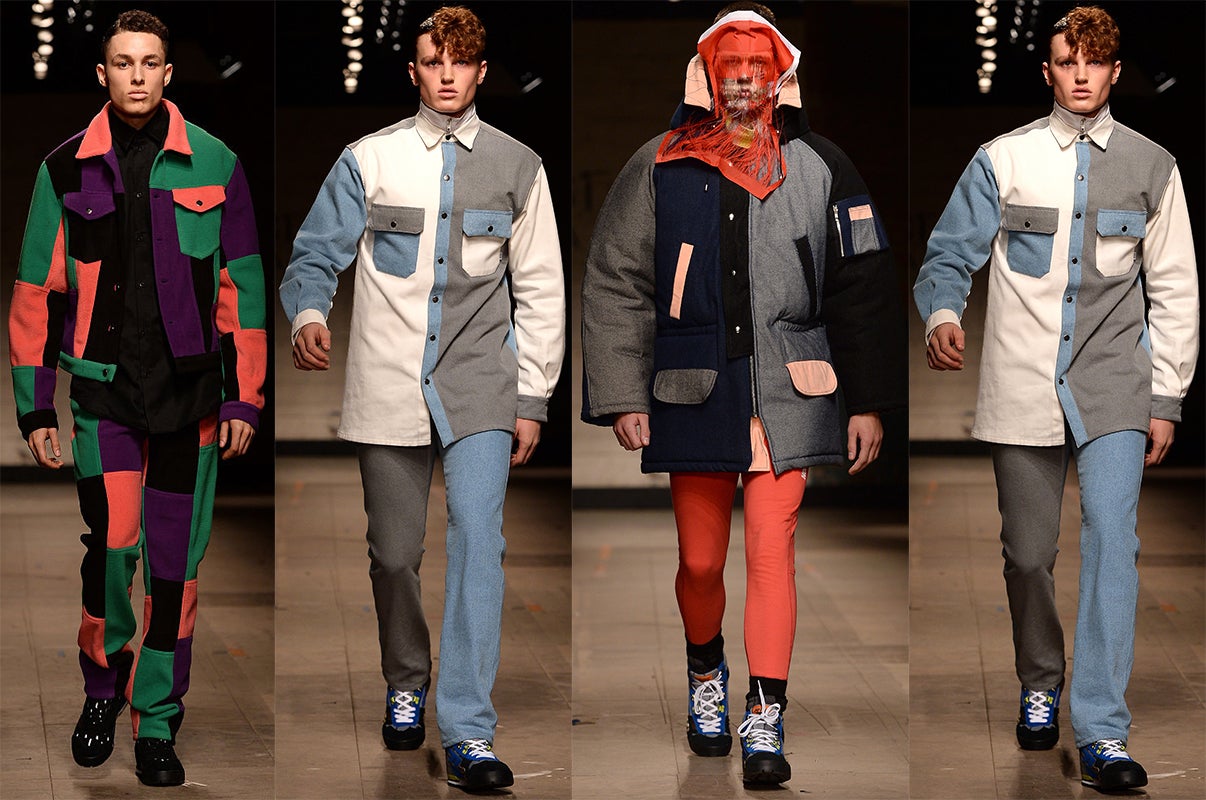 A chip off the old (colour) block: Christopher Shannon showed a patchwork of shades