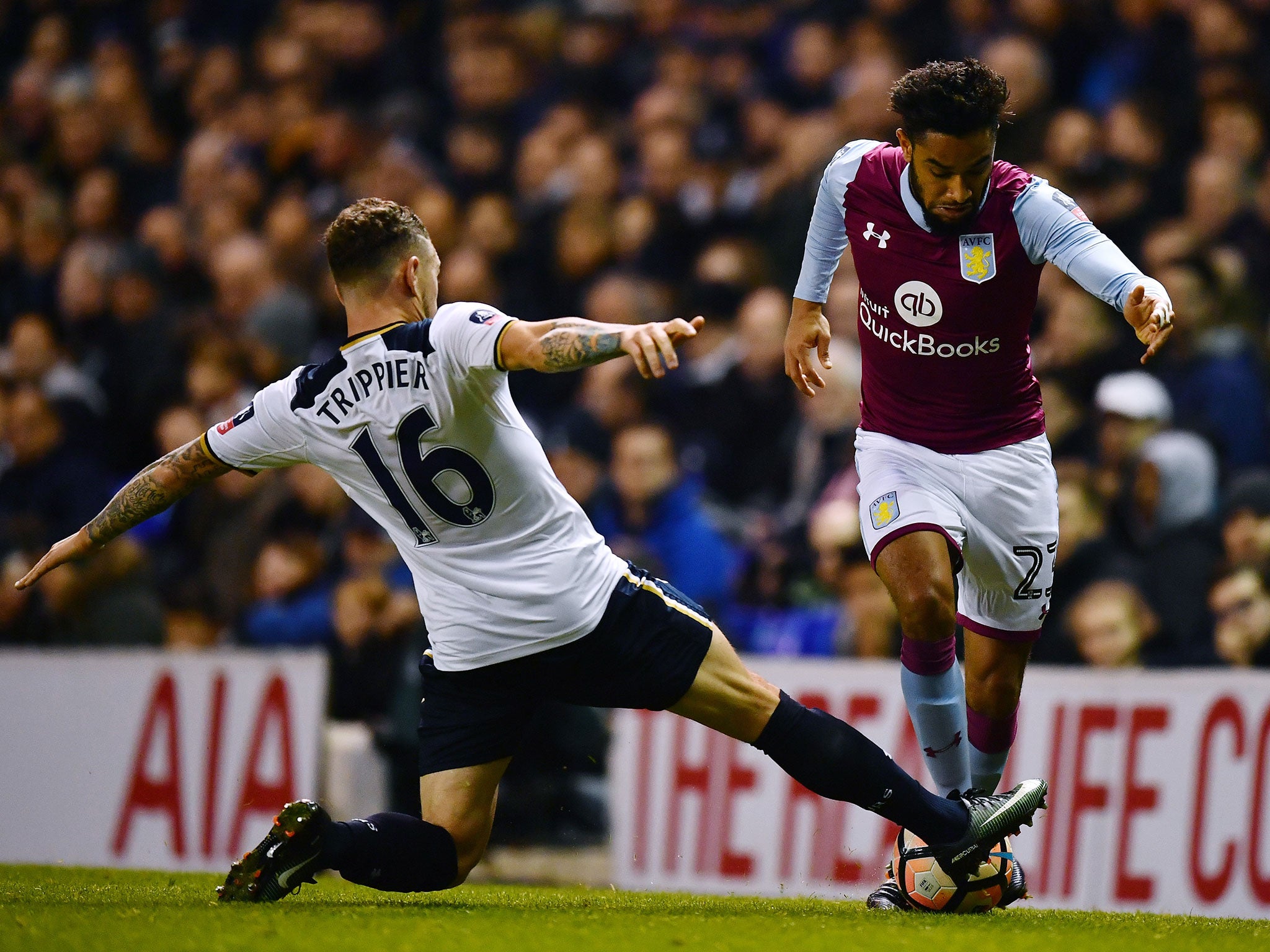 Tottenham take on Aston Villa at White Hart Lane