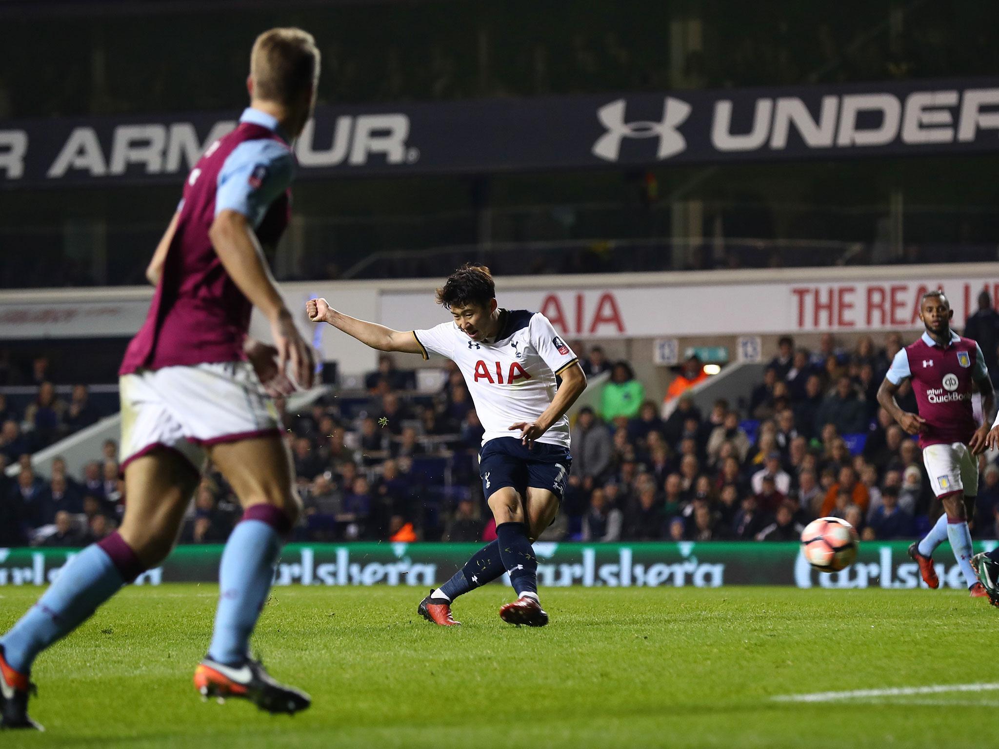 Heung Min Son scores Spurs' second goal