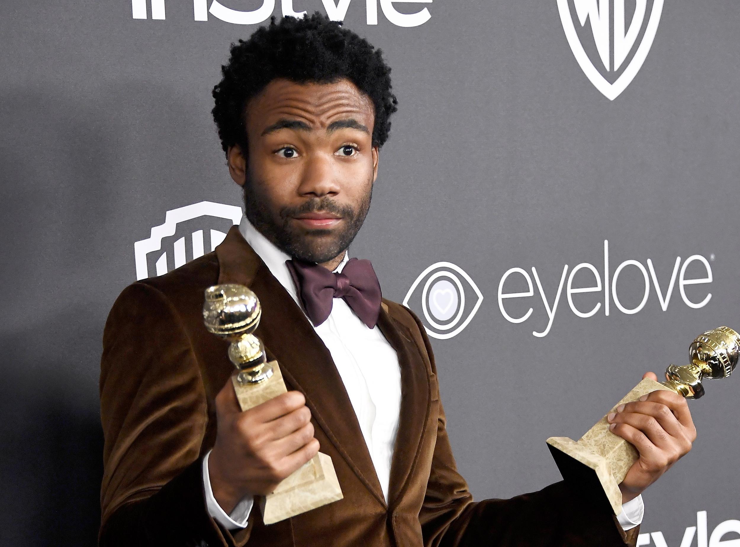 Donald Glover at the Golden Globes