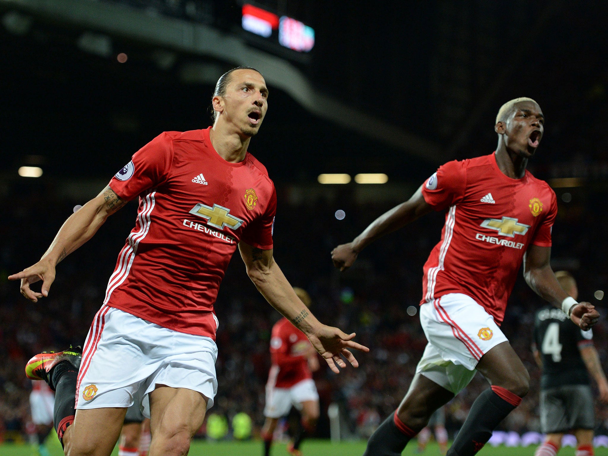 Zlatan Ibrahimovic impressed while Pogba struggled against the Reds