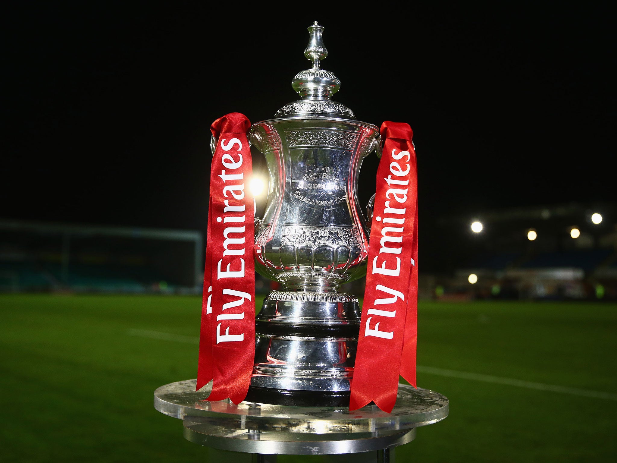 The Emirates FA Cup trophy