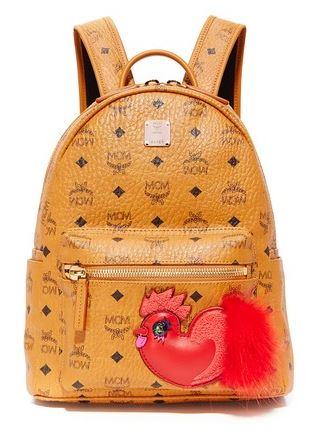 Luxury brand MCM is selling a rooster-embroidered backpack