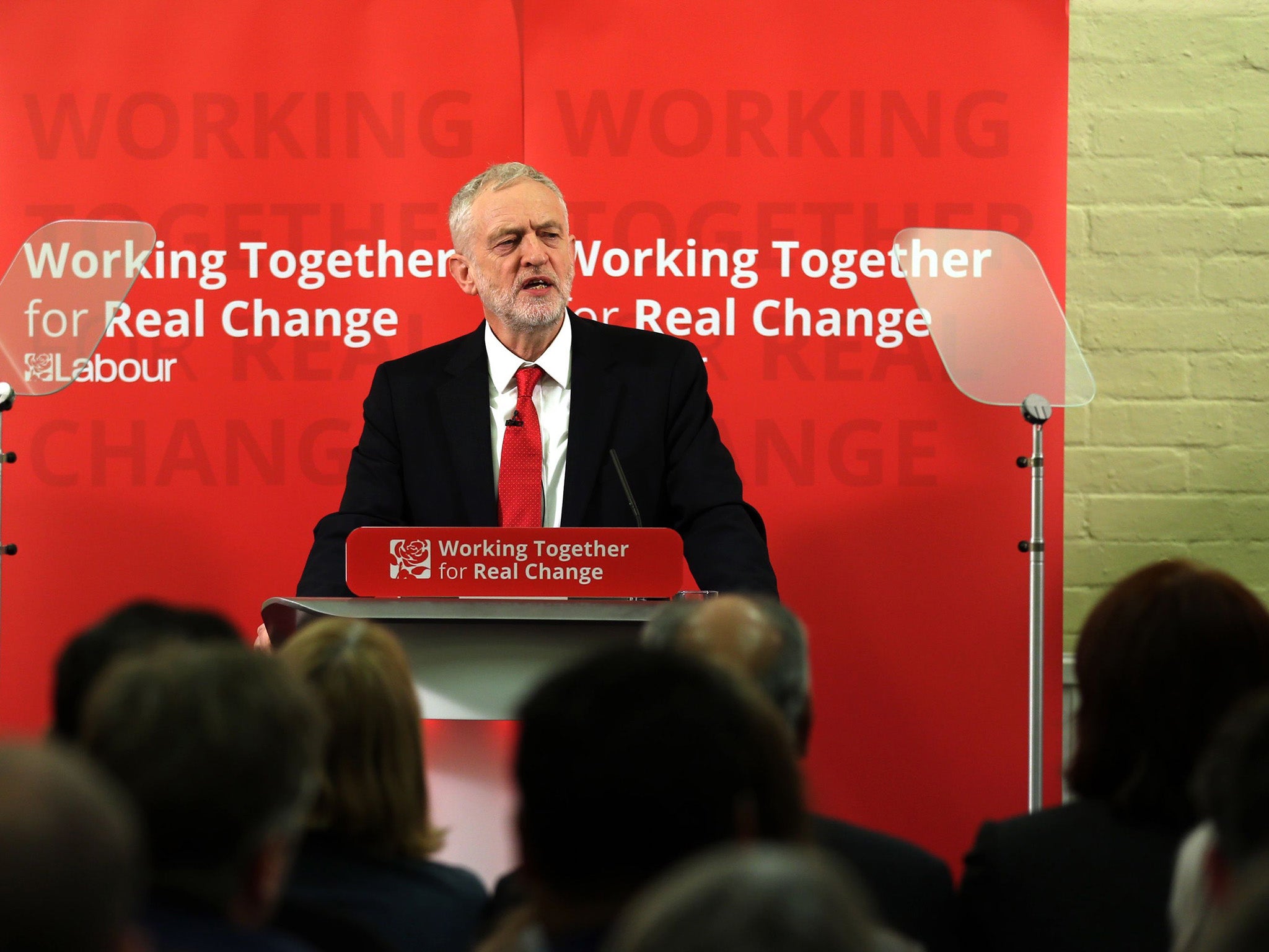 The Labour leader on a visit to Paston Farm Centre in Peterborough today