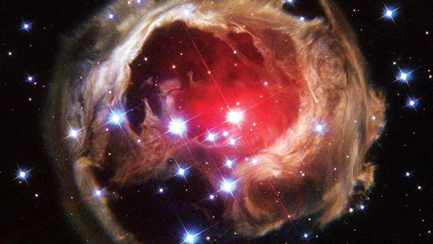 A red nova explosion