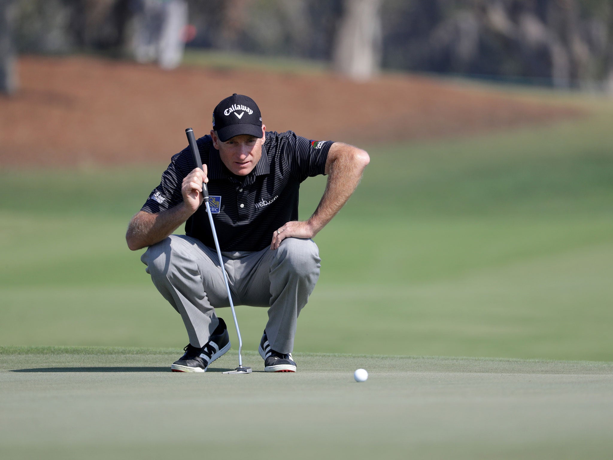 Jim Furyk in action at the RSM Classic at Sea Island Resort Seaside Course on November 17, 2016