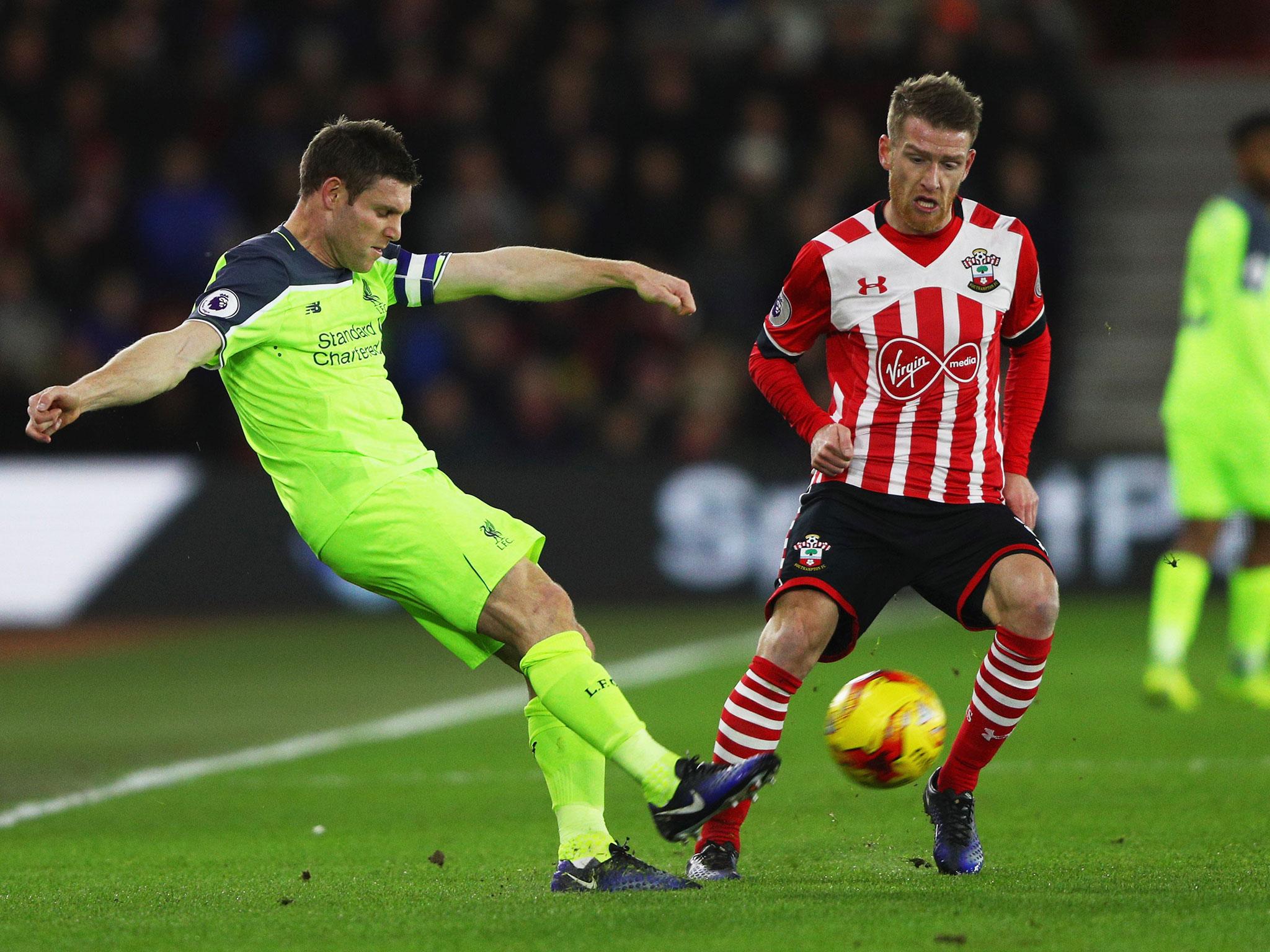 Milner in action for Liverpool