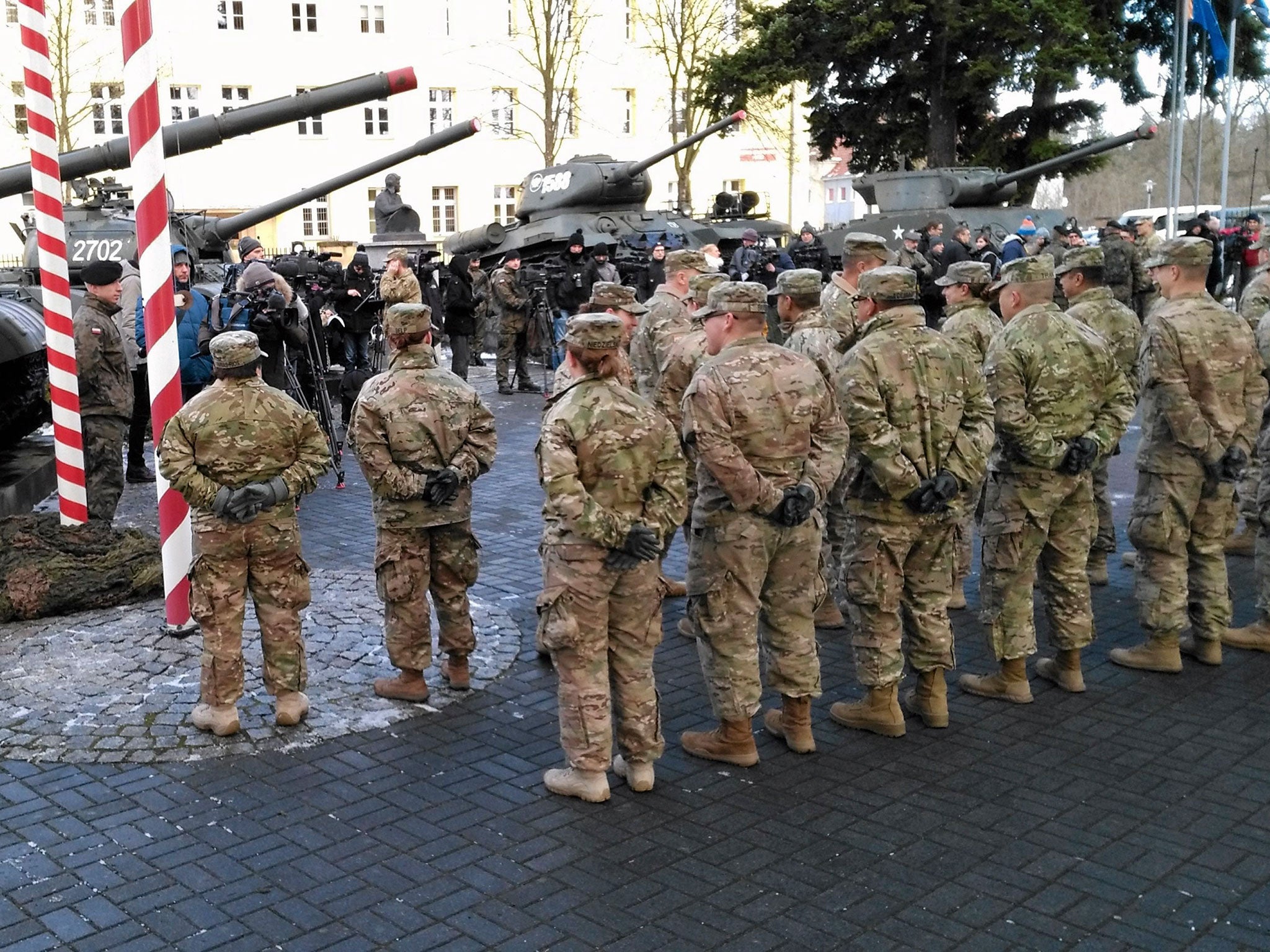 US soldiers arrive to Zagan, Poland as part of Nato deployment