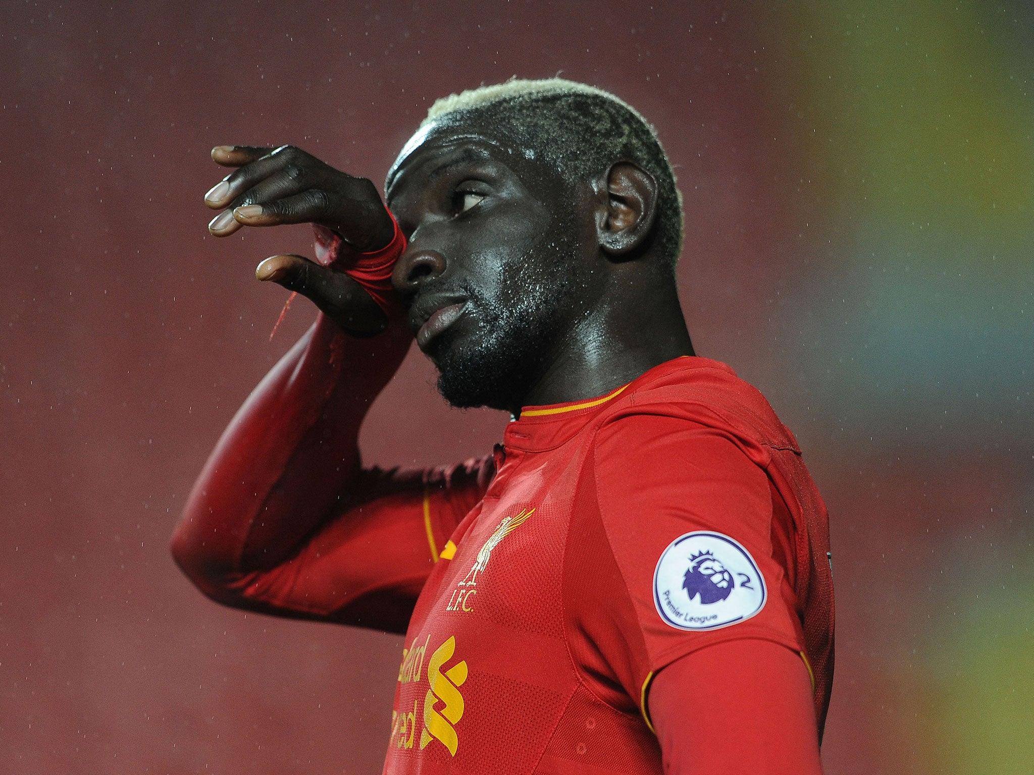 Mamamdou Sakho in action for Liverpool during a Premier League 2 match