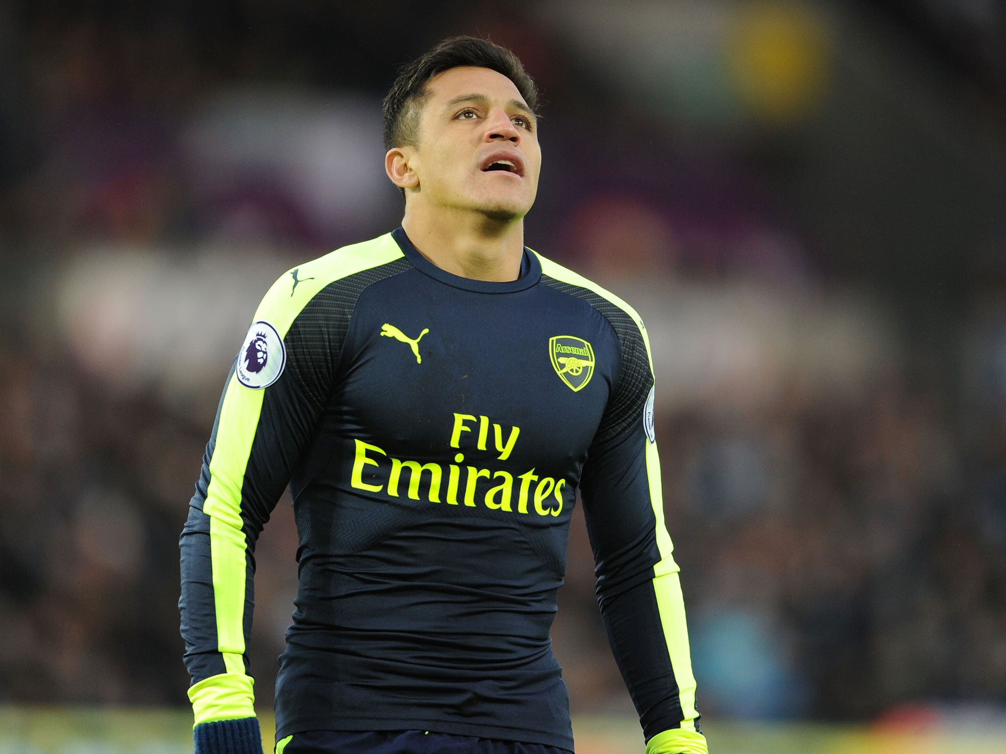 Alexis Sanchez was unhappy at being substituted during Arsenal's 4-0 win over Swansea