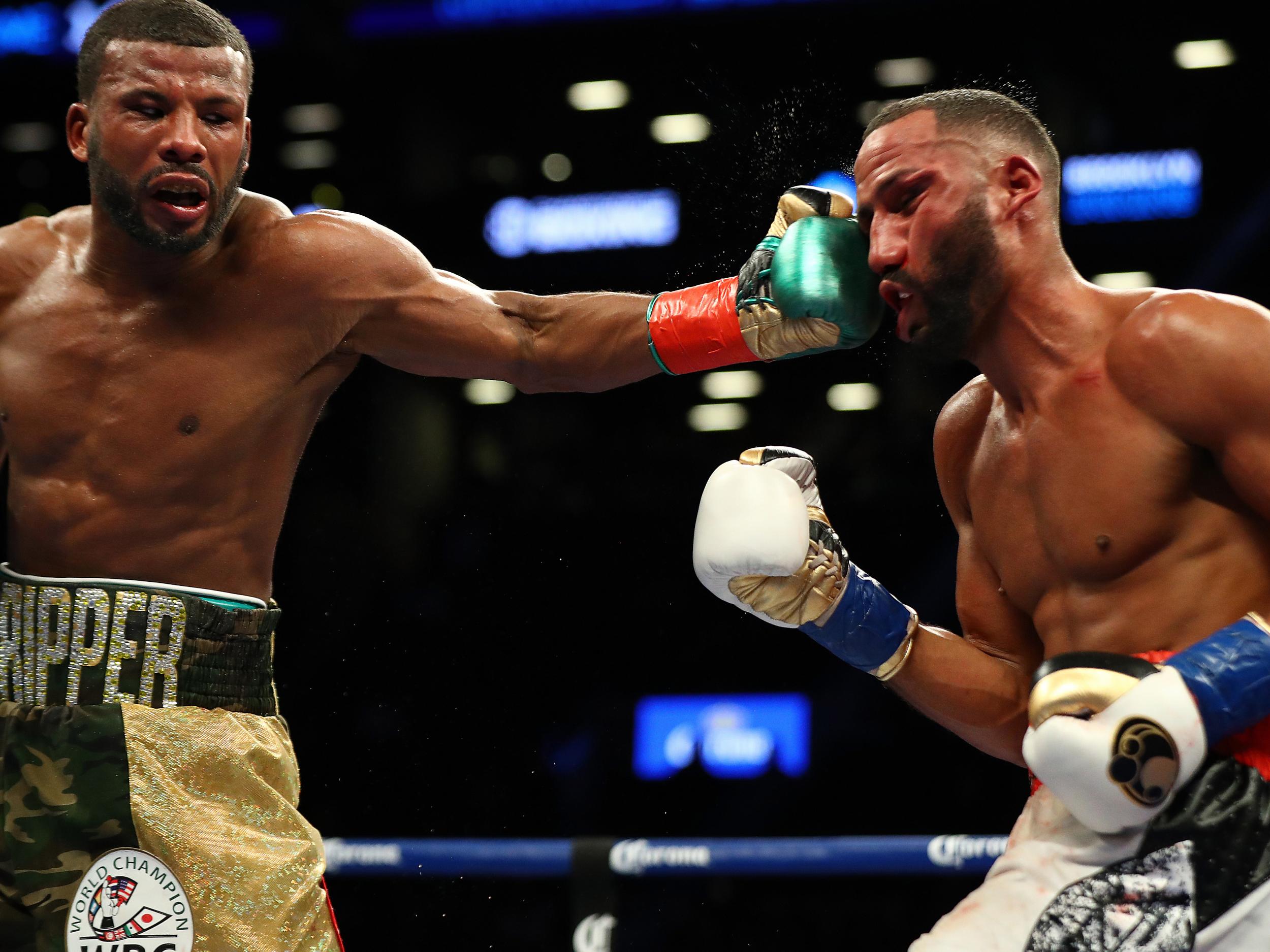 DeGale went down after a heavy hit in the last round