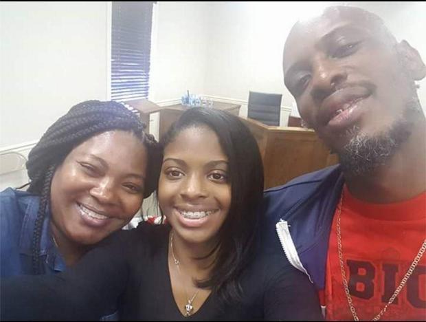 Ms Mobley was reunited with her biological parents, Shanara Mobley and Craig Aiken, 18 years after being abducted as a newborn