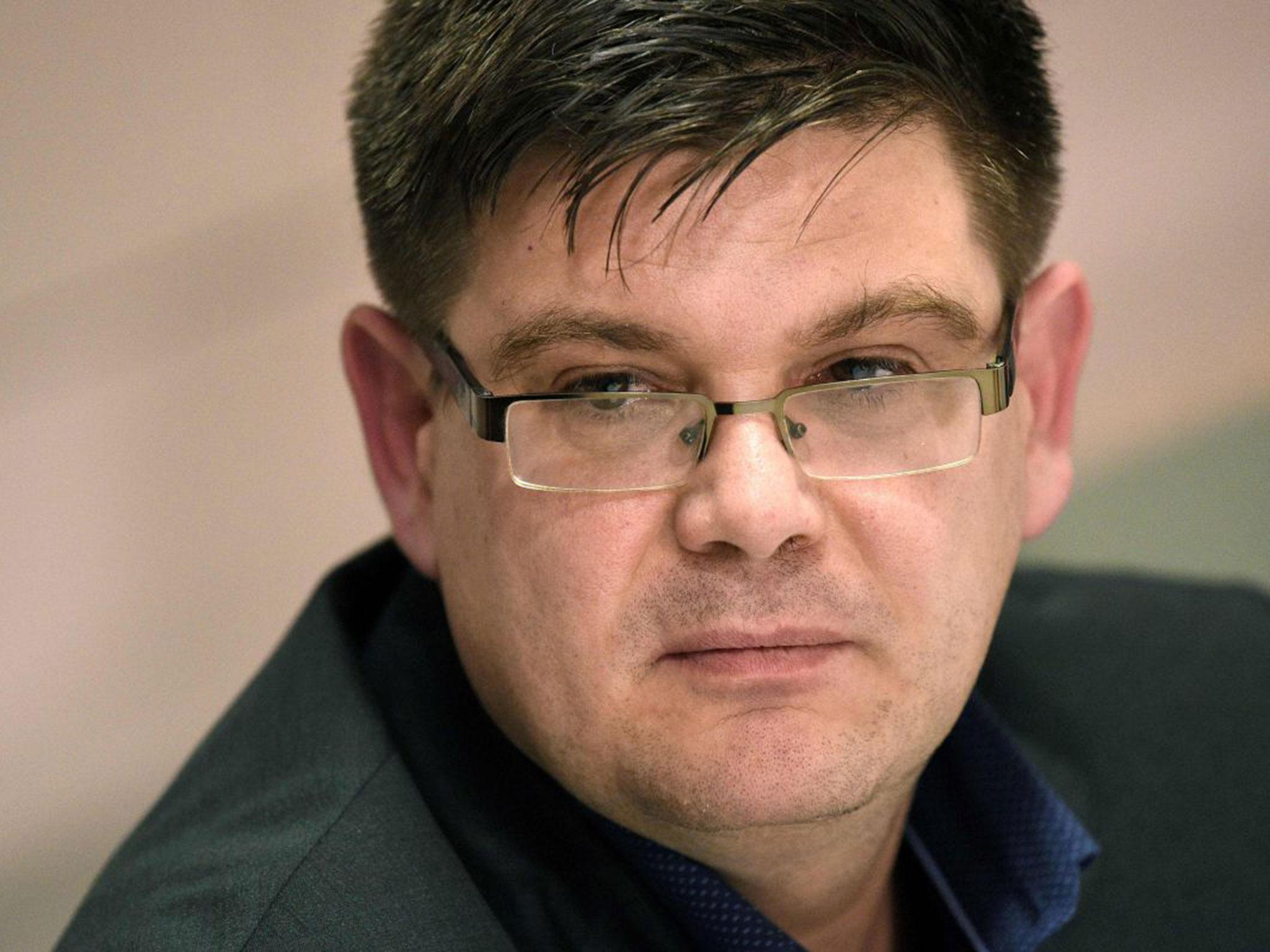 Andrej Holm, politician of the Die Linke left-wing party and Berlin's state secretary for housing, during a press conference in Berlin