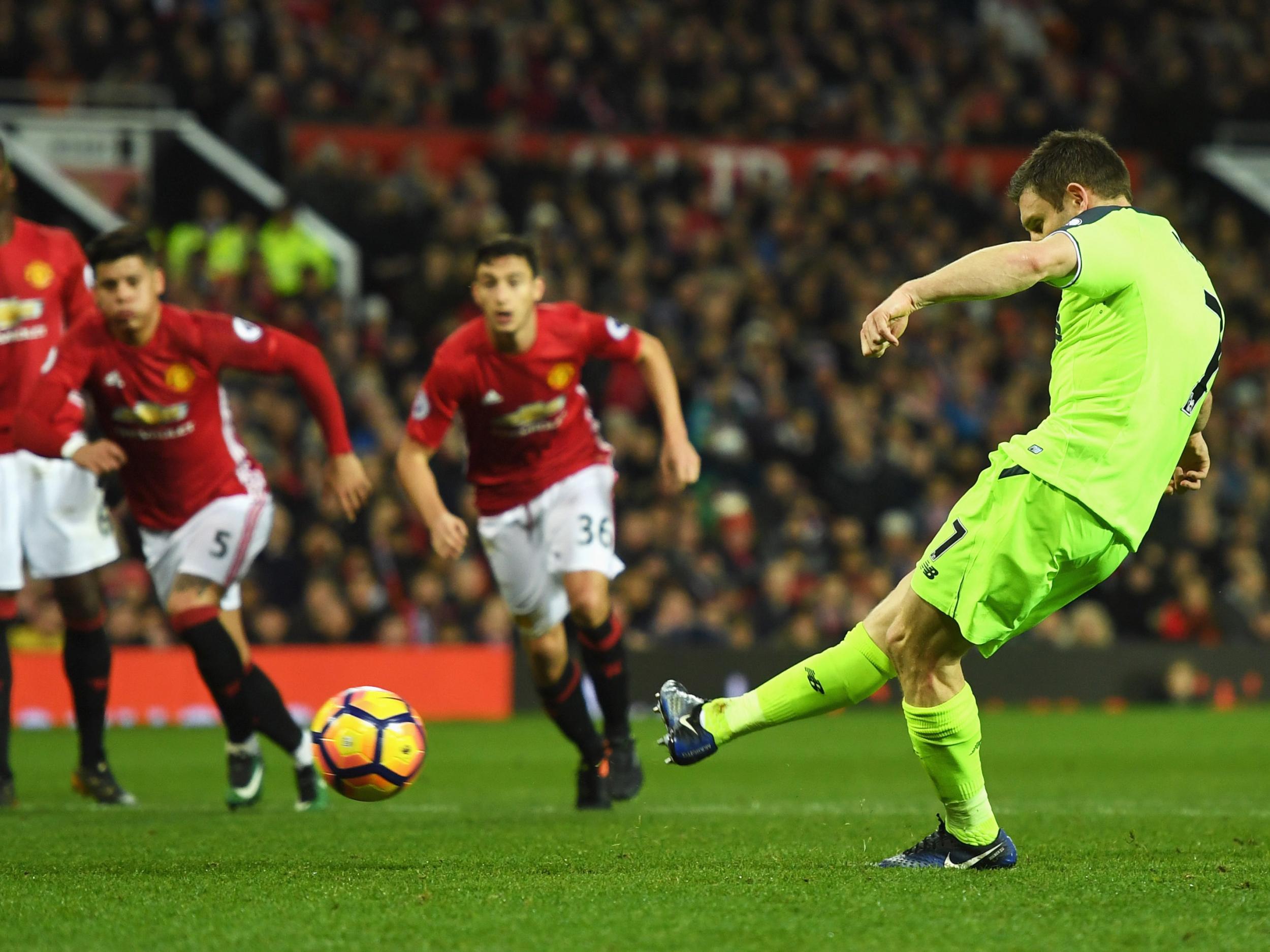 Milner converted the penalty after Pogba's handball