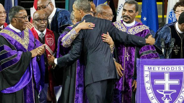 The president's stunned the nation by singing 'Amazing Grace' at a service for nine churchgoers murdered in Charleston