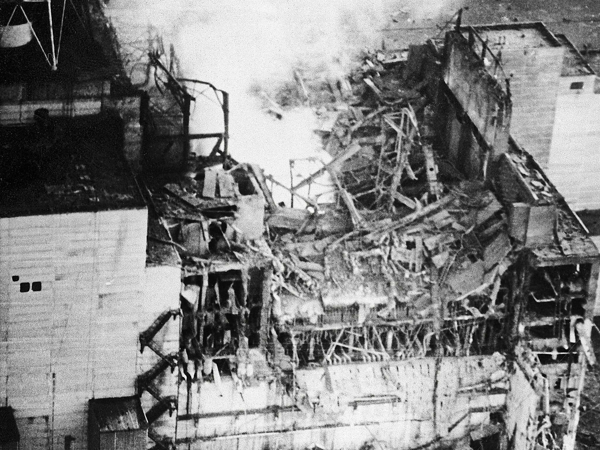 The Chernobyl reactor after the explosion on 26 April, 1986 – Belarus is keen to draw a line under the nuclear disaster’s lingering impact