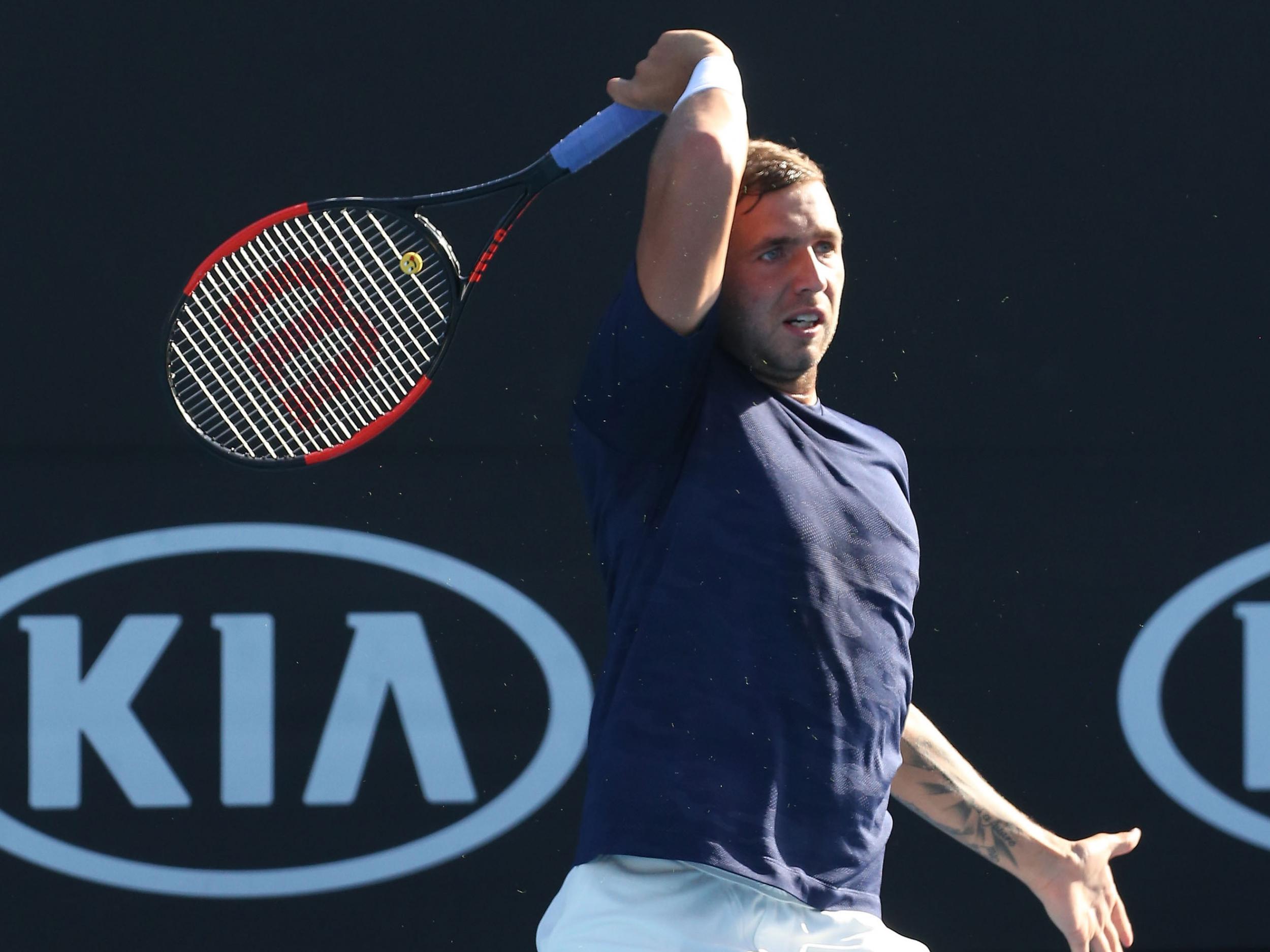 Dan Evans will face Marin Cilic in the second round on Wednesday