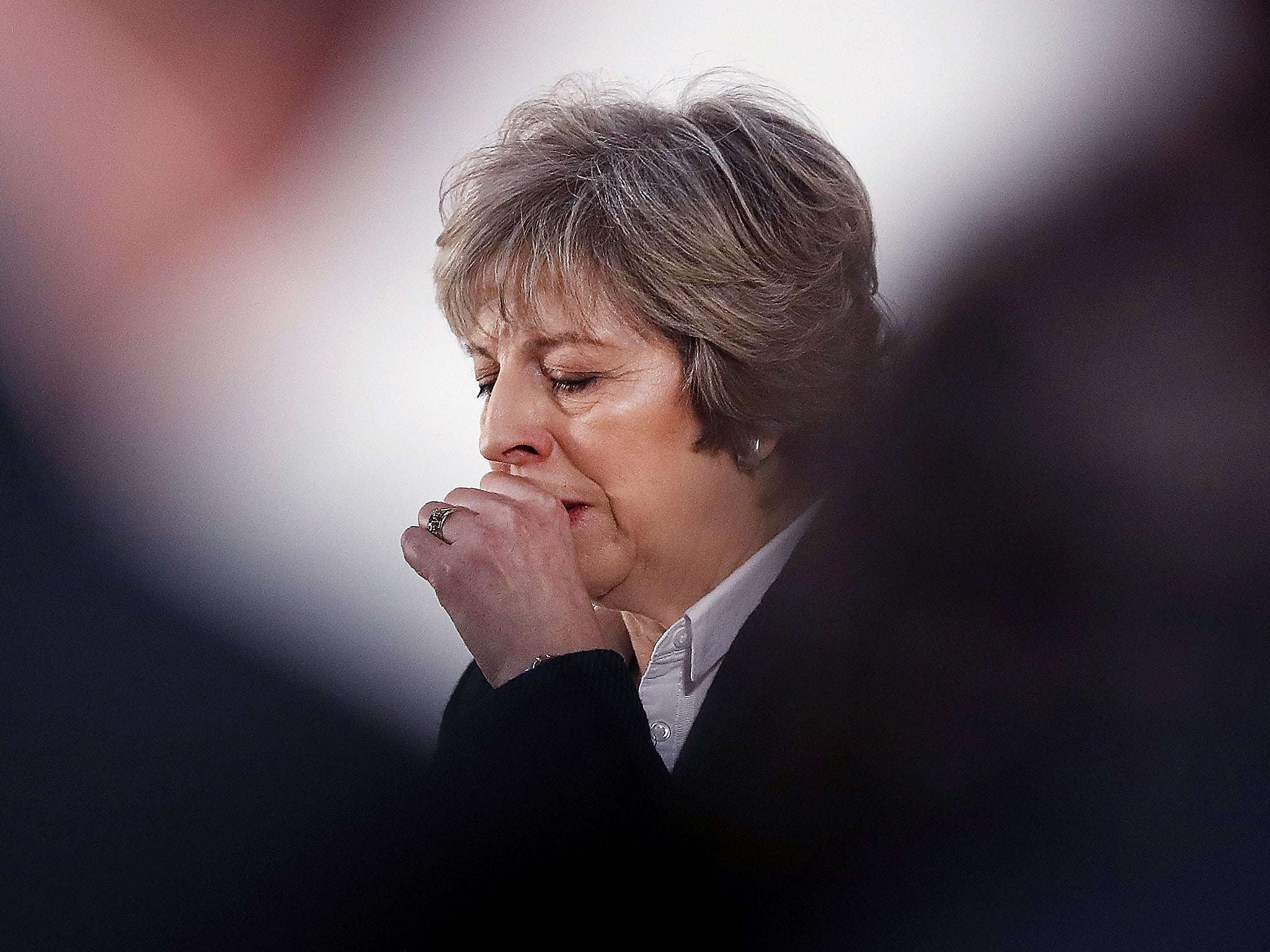 British Prime Minister Theresa May delivers a speech on the government's plans for Brexit at Lancaster House in London