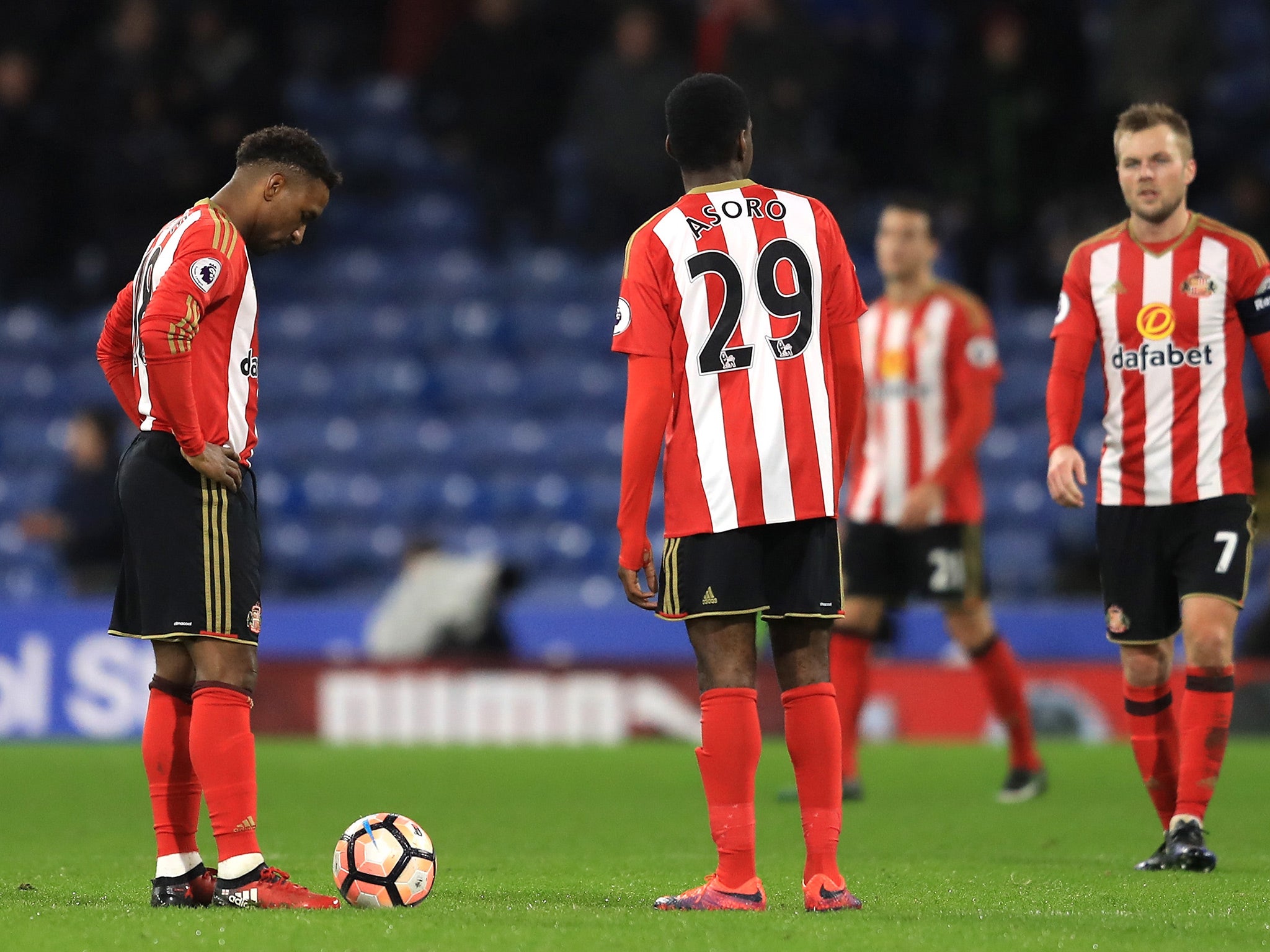 The introduction of Jermain Defoe, left, did nothing to help the Black Cats