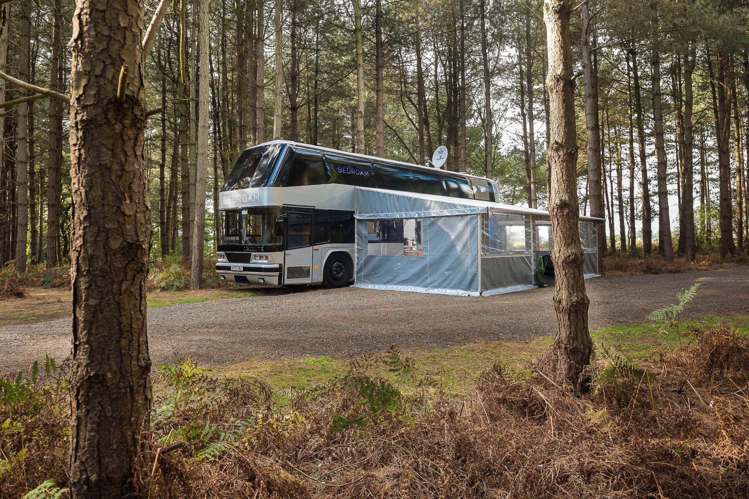 A double-decker bus in York offers Japanese-style sleep pods on its top deck for keen glampers