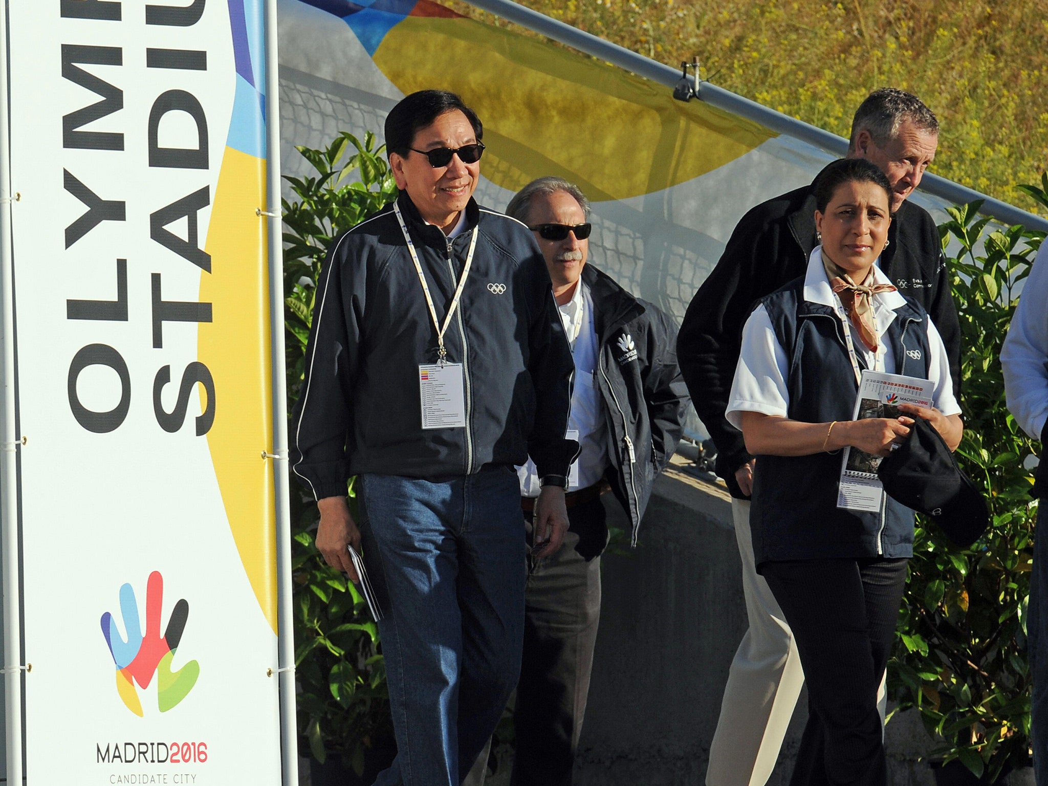 IOC members visit Madrid's La Peineta stadium during another unsuccessful bid to host the Olympic Games