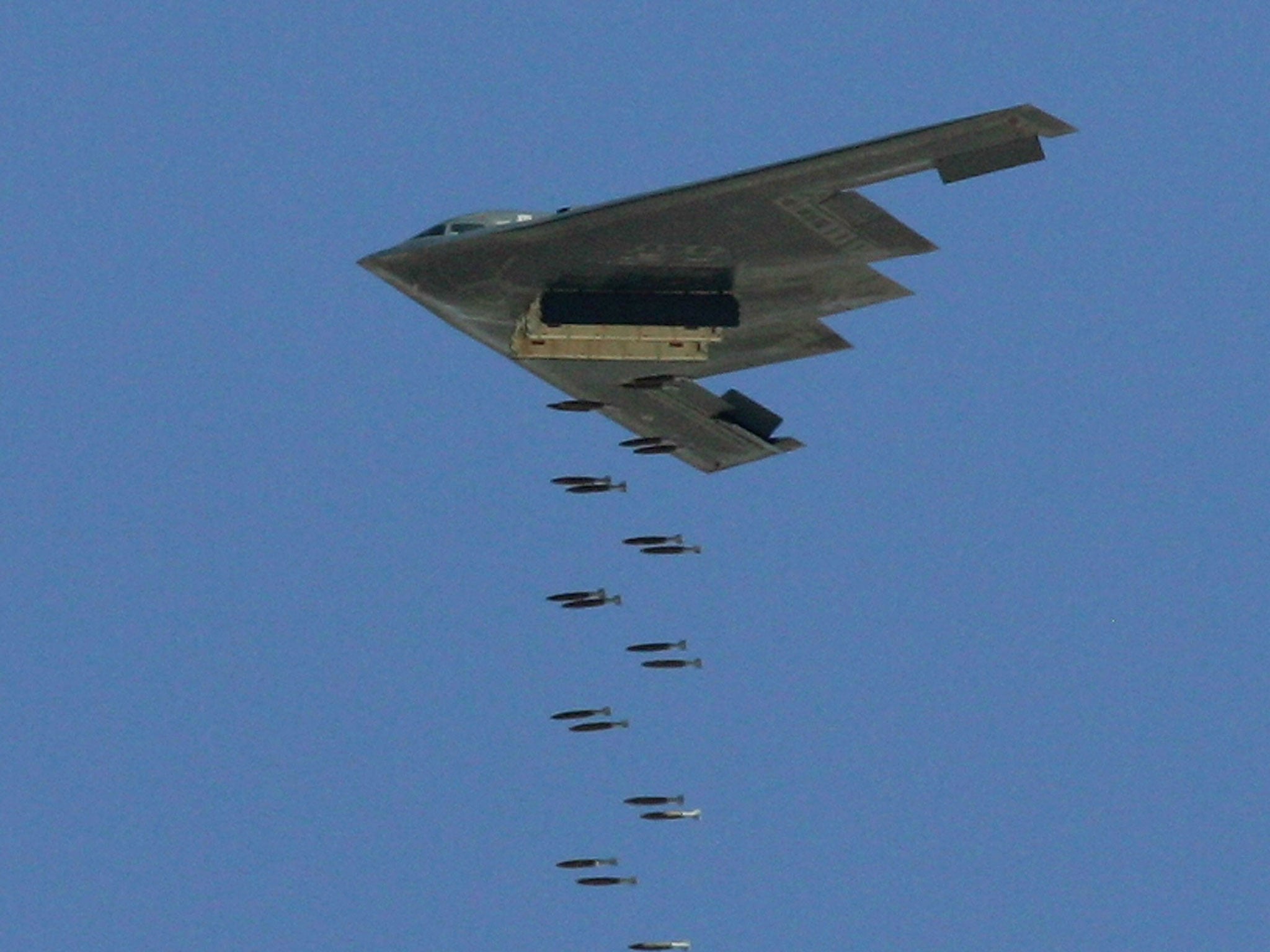 Two US B-2 Spirit stealth bombers were flown from Missouri for the mission