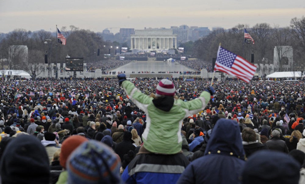 Obama's turnout in 2009 Emmanuel Dunand/AFP/Getty