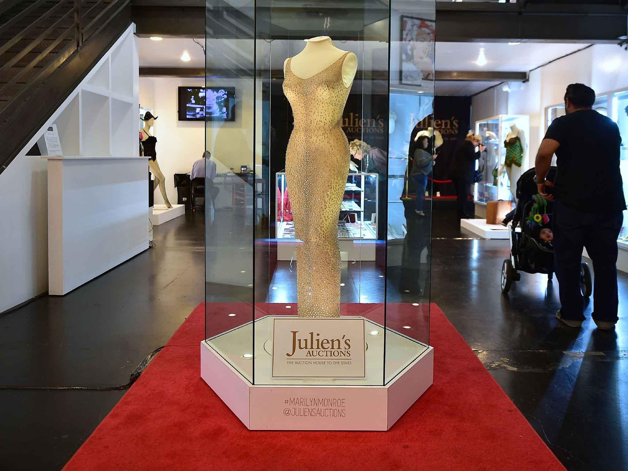 Marilyn Monroe’s famous glimmering dress on display at Julien’s Auction House