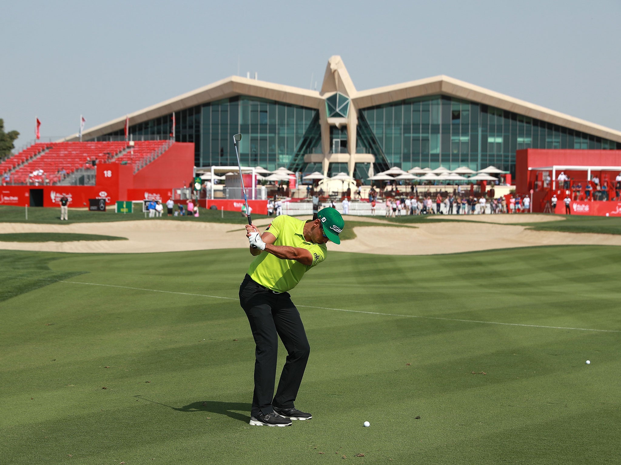 Rafa Cabrera Bello trails his Ryder Cup teammate Kaymer by one shot