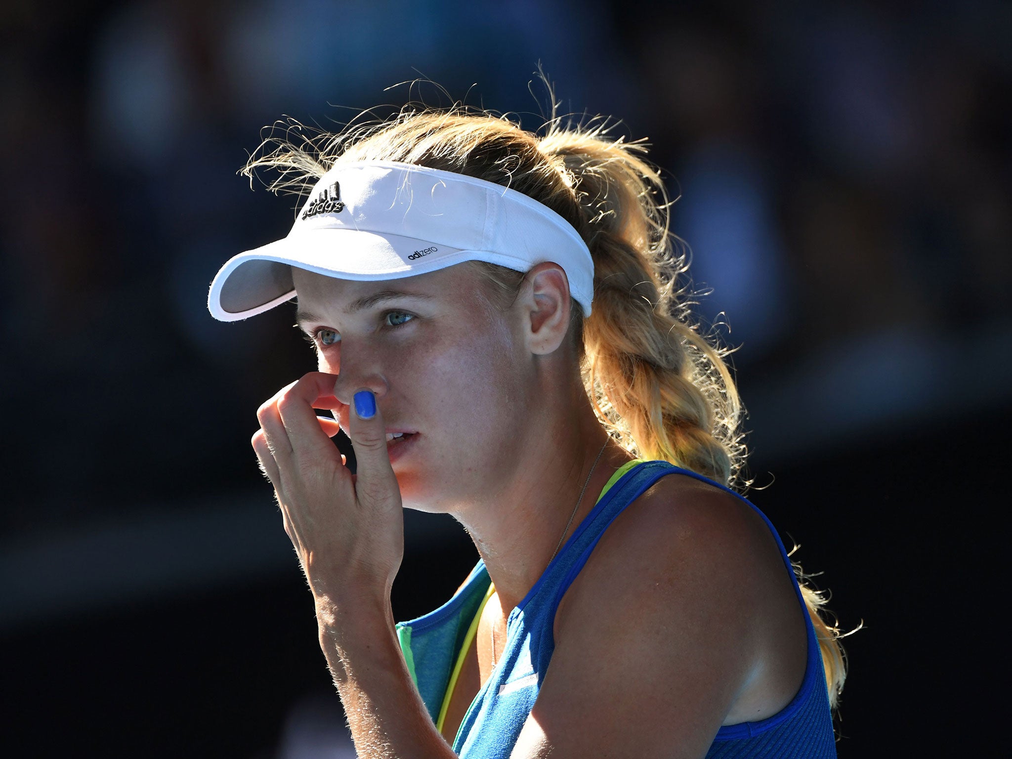 Wozniacki suffered defeat in just 75 minutes by Konta