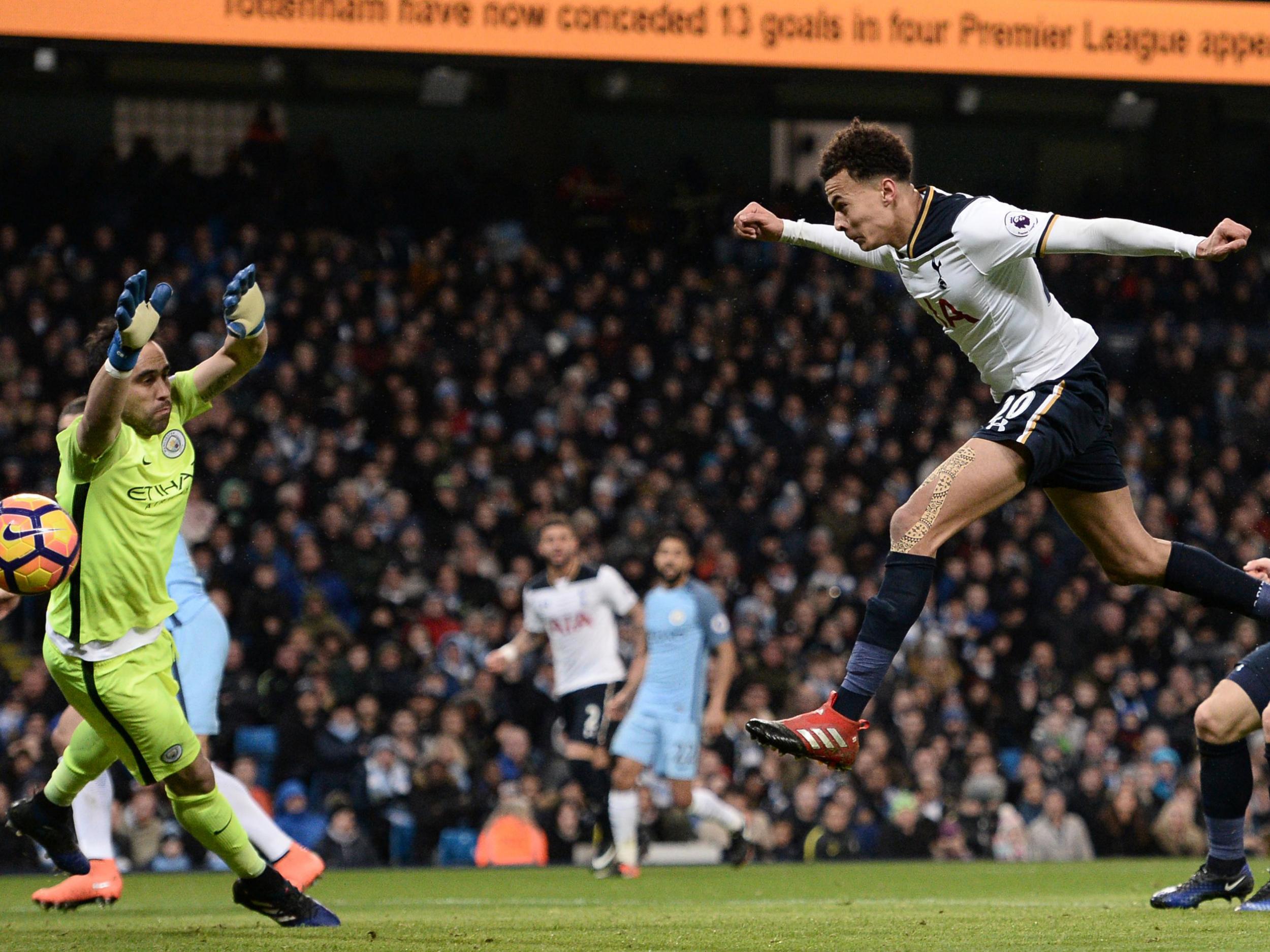 Alli powered in a header to continue his goalscoring form